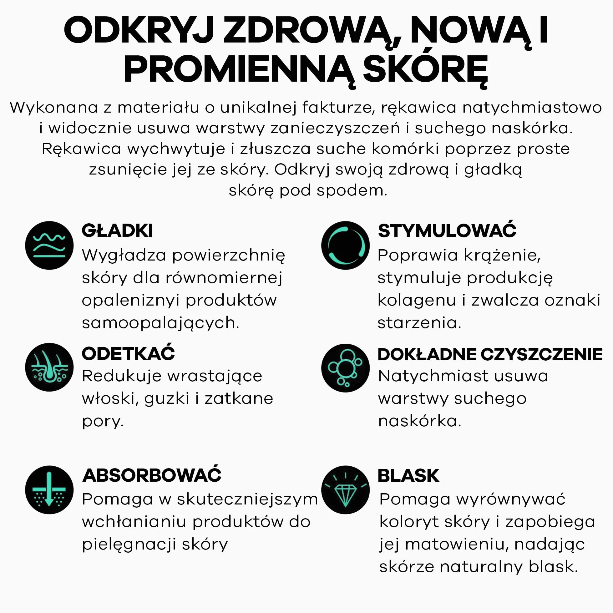 Dermasuri Rękawica Złuszczająca Do Ciała - Rękawica Peelingująca i Usuwająca Opaleniznę - Koreański Masażer Skóry - Prezent Spa Dla Kobiet i Mężczyzn - Rogowacenie Mieszkowe - 1 Sztuka