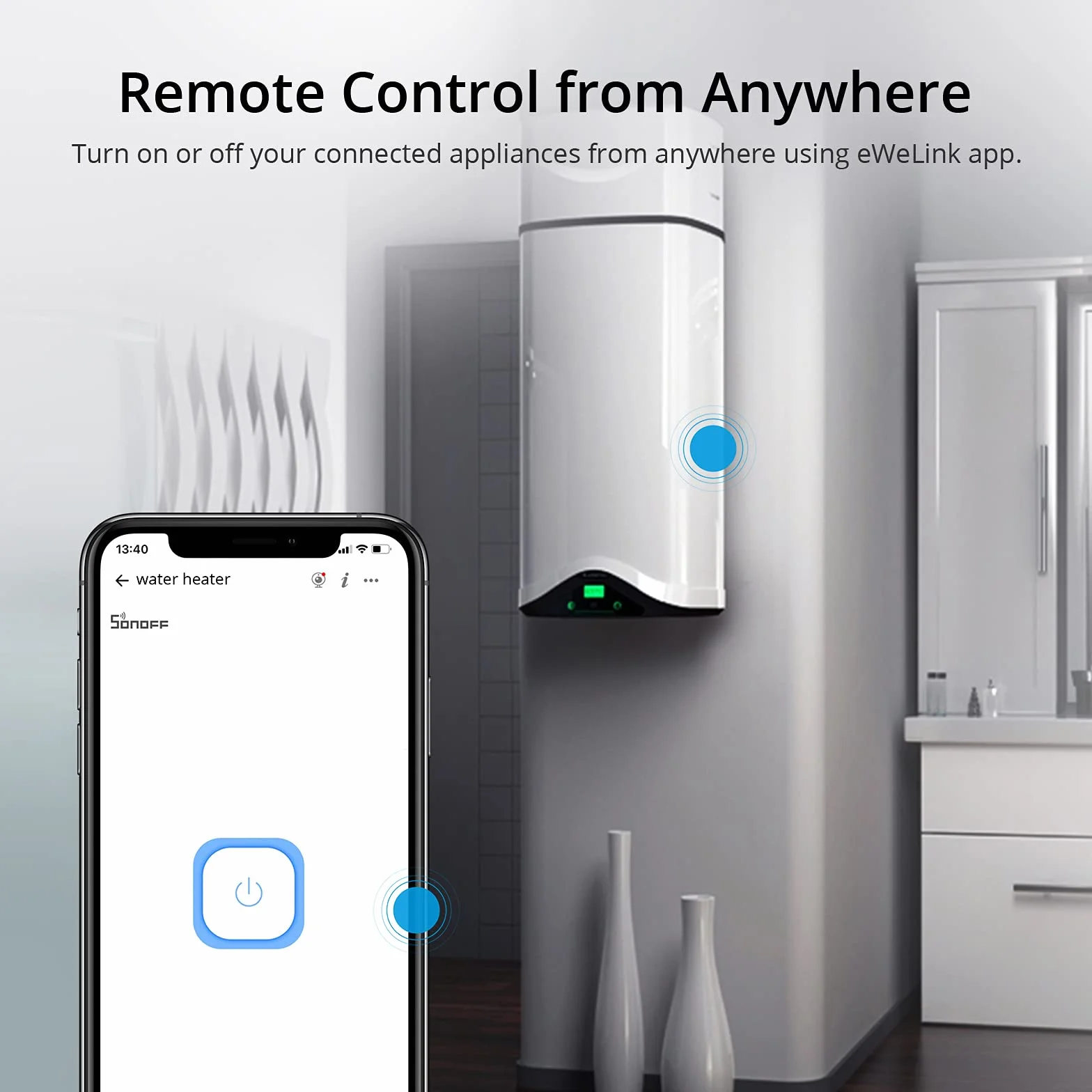 Gniazdo Wi-Fi, inteligentne gniazdo SONOFF S26R2 TPE-FR, gniazda zasilania 16A ze sterowaniem głosowym, pilotem i programem czasowym za pośrednictwem aplikacji eWeLink