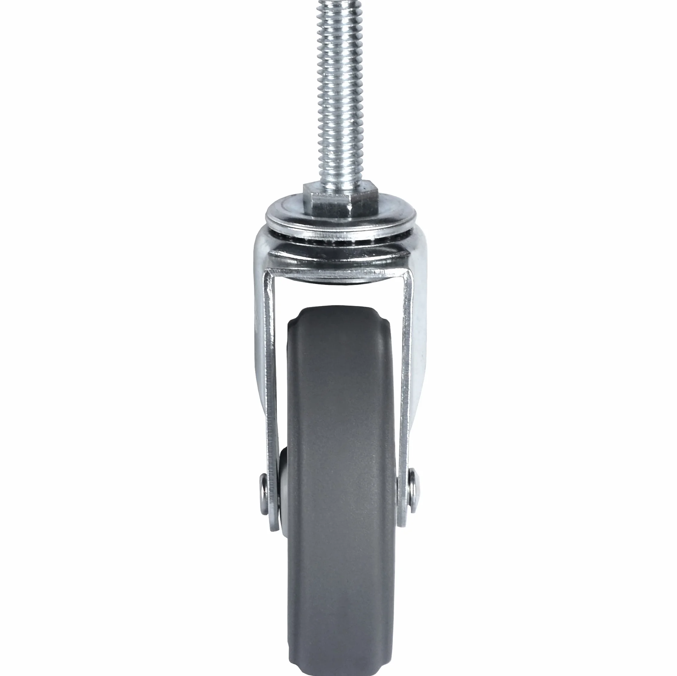 Zestaw 4 kółek 3-calowych o dużej wytrzymałości z gwintowanym trzpieniem, 3/8"-16 x 1-1/2" z gumowymi kółkami obrotowymi, przemysłowe, koła premium do regałów drucianych/mebli/wózków, nośność 720 fu