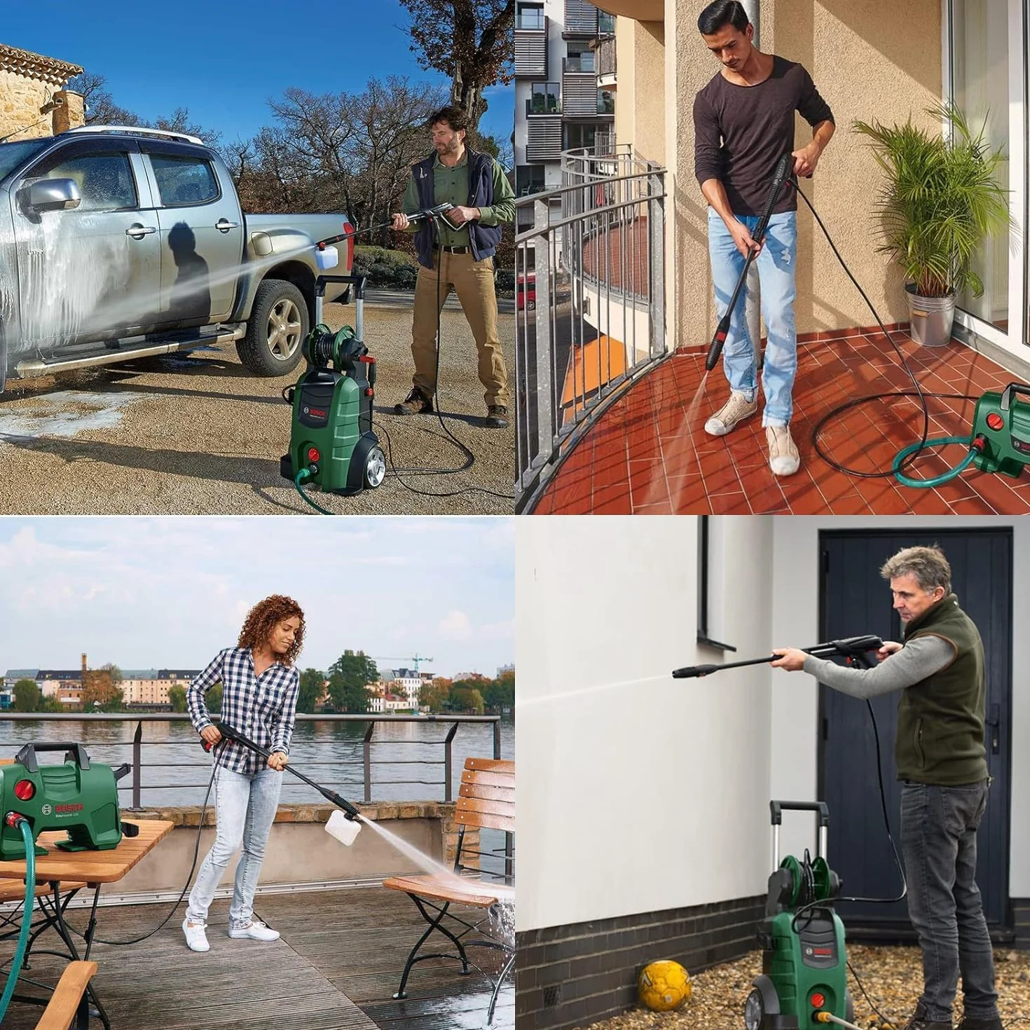 Wąż wymienny do myjki wysokociśnieniowej Bosch AQT 20 m do domowych myjek wysokociśnieniowych Bosch Aquatak, akcesoria przedłużająca rura do czyszczenia wody, szybkozłączka typu zatrzaskowego złączki