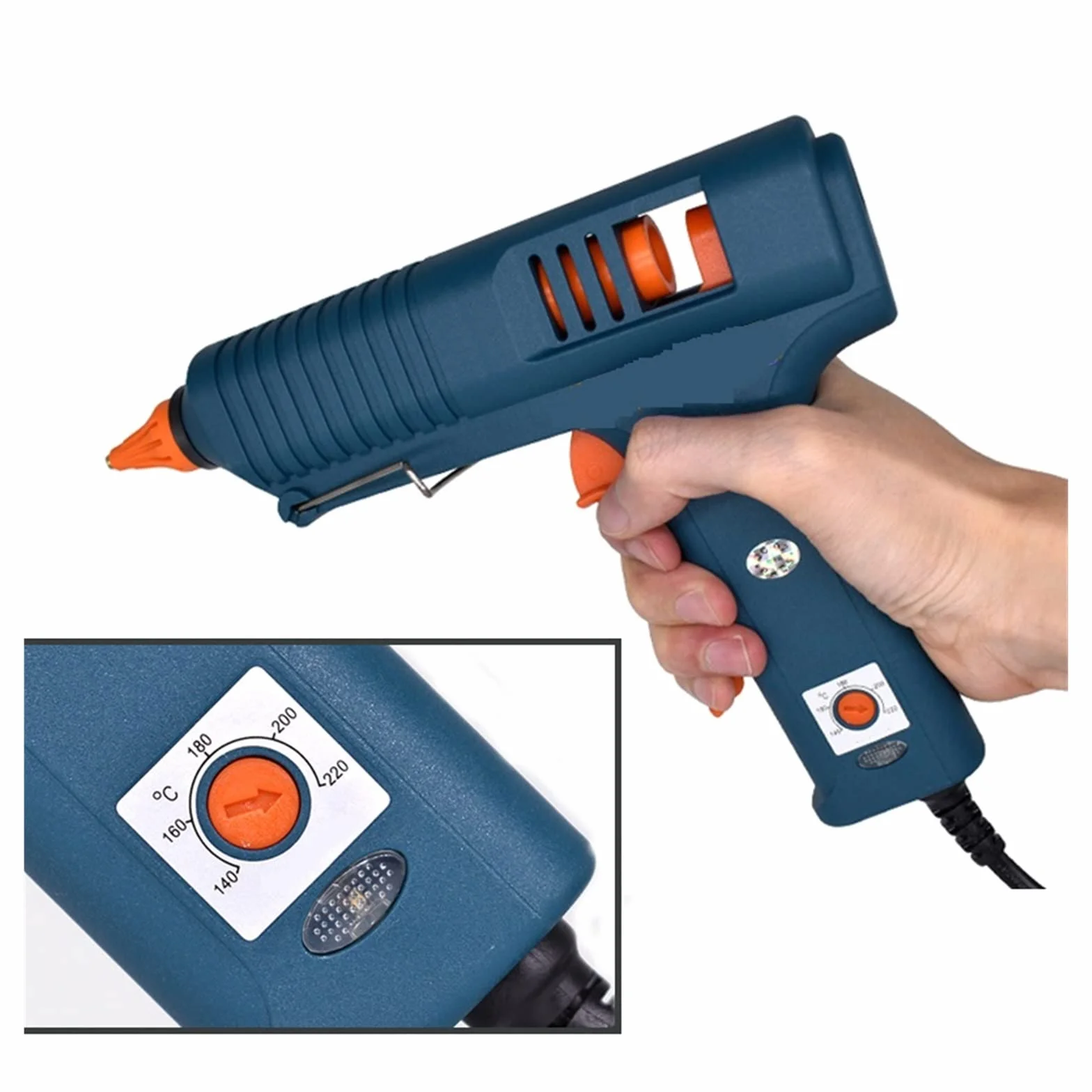 Pistolet Do Kleju Na GorąCo 150W Pistolet Do Klejenia Na Gorąco Regulowana Temperatura Pistolet Do Klejenia Dysza 11mm Kleje W Sztyfcie Profesjonalny Przemysłowy Pistolet Do Klejenia Klej Gorący Pisto