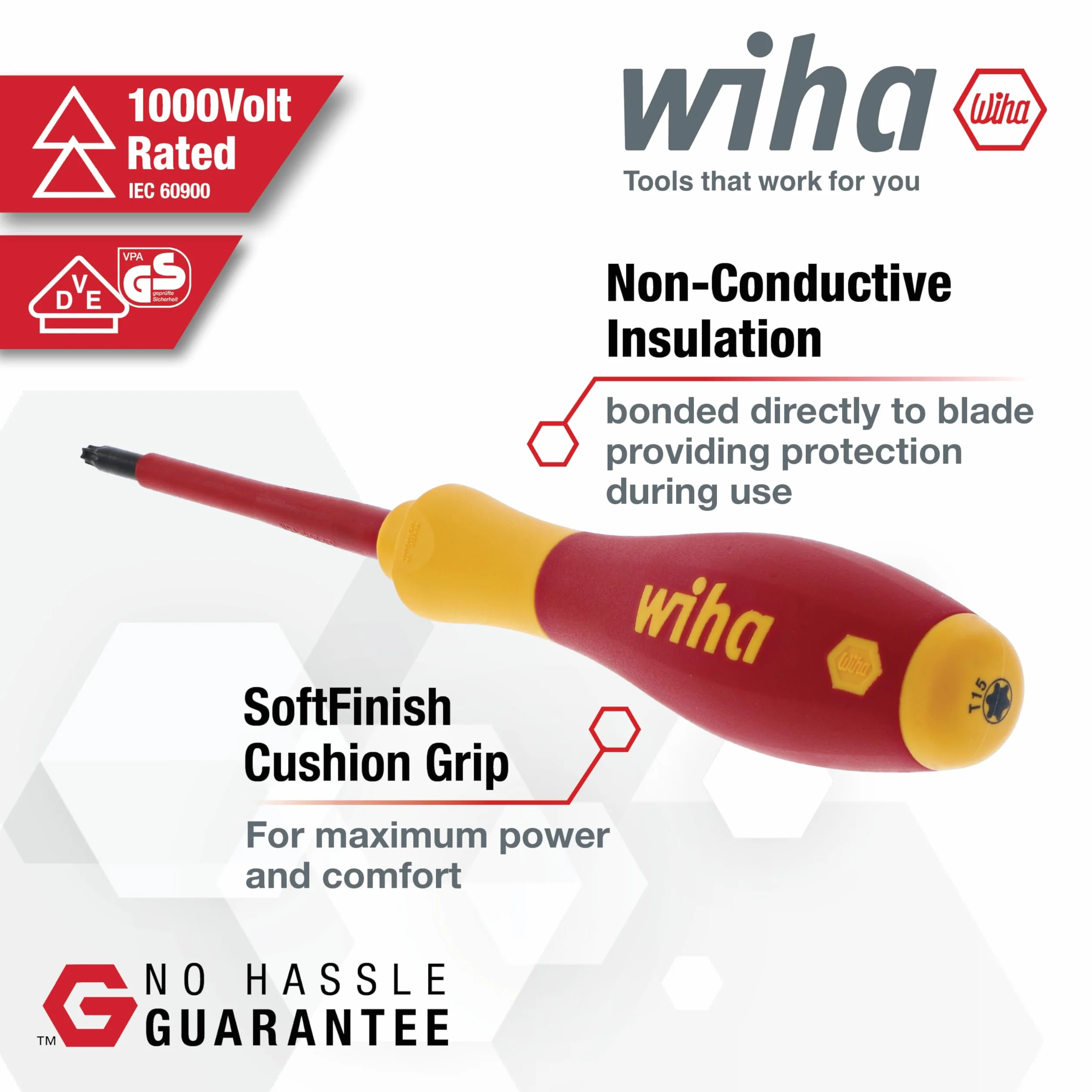 Wiha 32590 Zestaw wkrętaków Torx z uchwytem SoftFinish, 1000 V, 6 sztuk