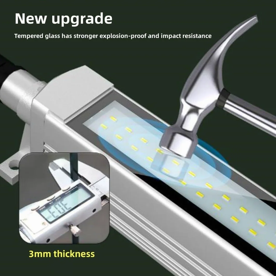 Przeciwwybuchowa Lampa Rurowa Do Frezarni, Naświetlacz LED Ze Stopu Aluminium Z Obrotowym Uchwytem, Wodoodporna Lampa Warsztatowa Do Maszyn CNC – Oświetlenie Przemysłowe(Size:16W,Color:110-220v)