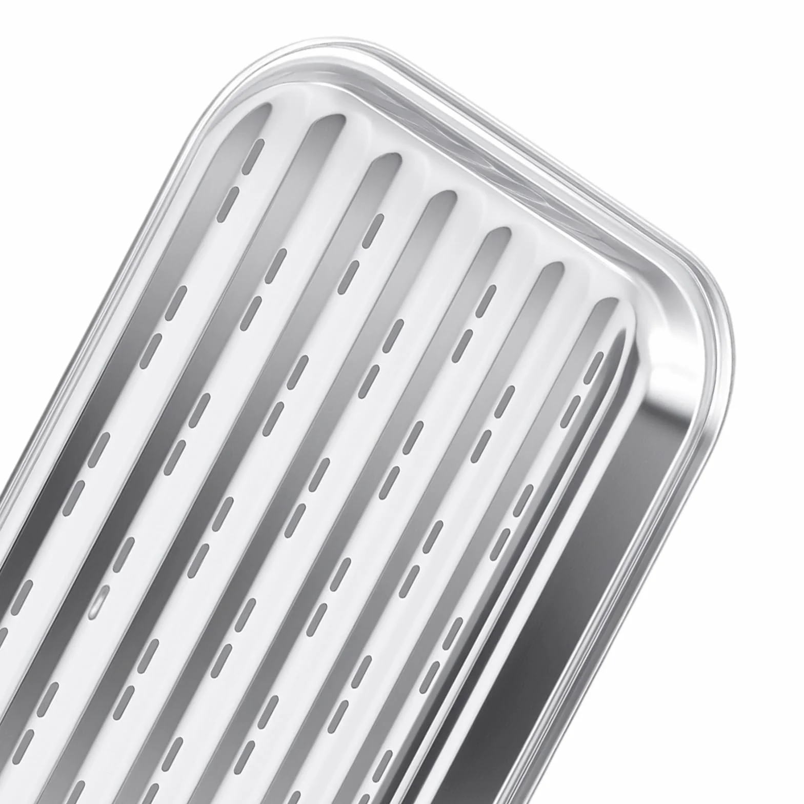 3 sztuki tacki do grilla ze stali nierdzewnej, 34,5 x 24,2 x 2,7 cm, prostok?tny kosz do grilla, piekarnika