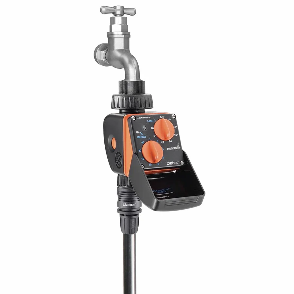 Claber 8423 Aquauno Select elektroniczny komputer wodny czarny pomarańczowy szary