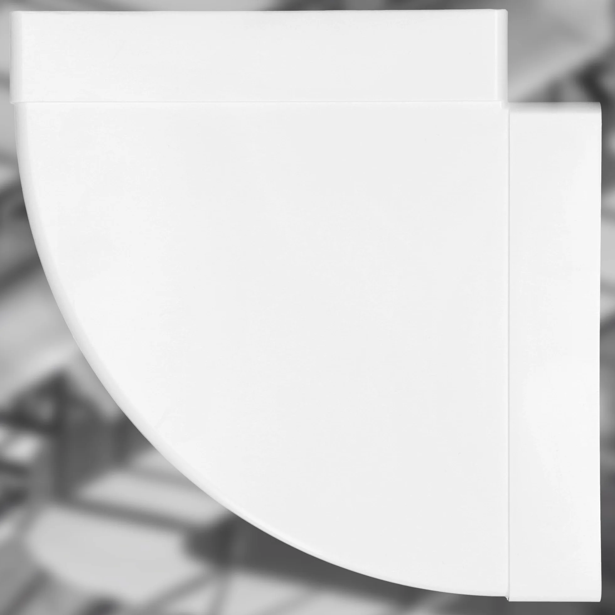 KOTARBAU® Kolano poziome do kanałów płaskich Białe Plastik 90° 204 mm x 60 mm