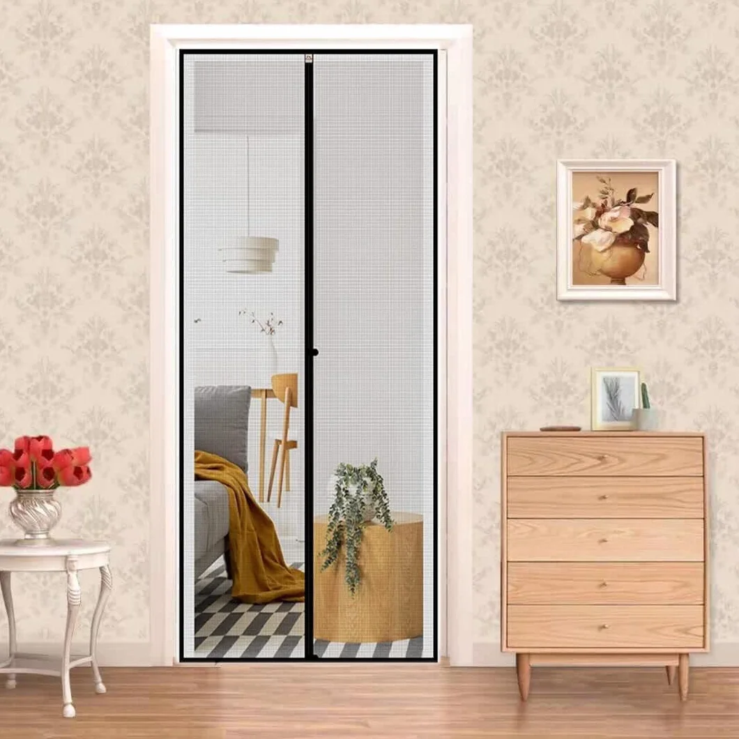 Panngu Moskitiera magnetyczna na drzwi balkonowe, 70 x 230 cm, wzmocniona, zasłona na drzwi tarasowe, magnesy, na drzwi, bez wiercenia, moskitiera na drzwi, kolor biały