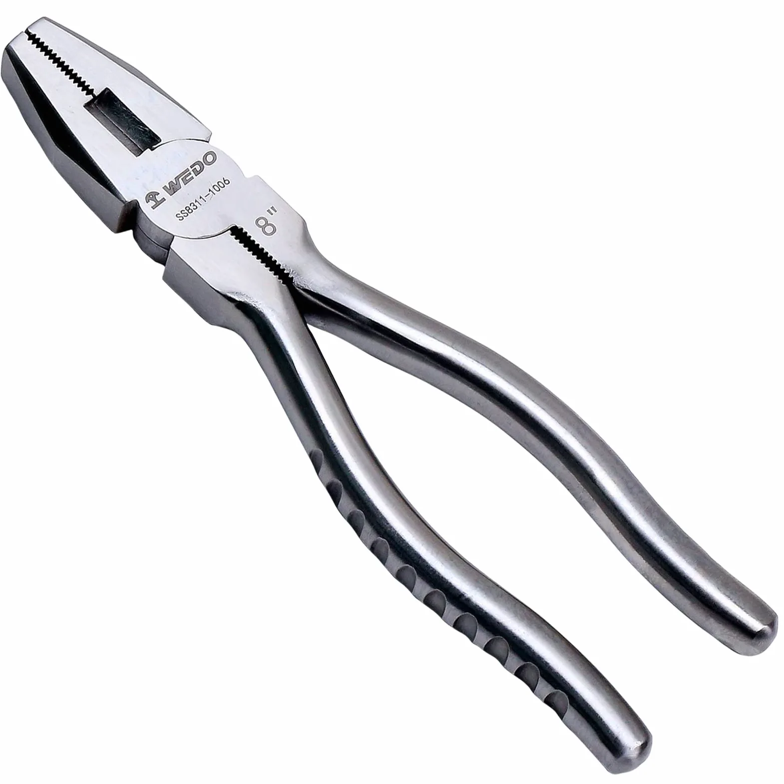 WEDO Szczypce liniowe ze stali nierdzewnej, 20 cm, boczne szczypce tnące, szczypce kombinowane, obcinacz boczny, ściągacz drutu, zaciskarka, cięcie ACSR, śruby, gwoździe, twardy drut, odporne na