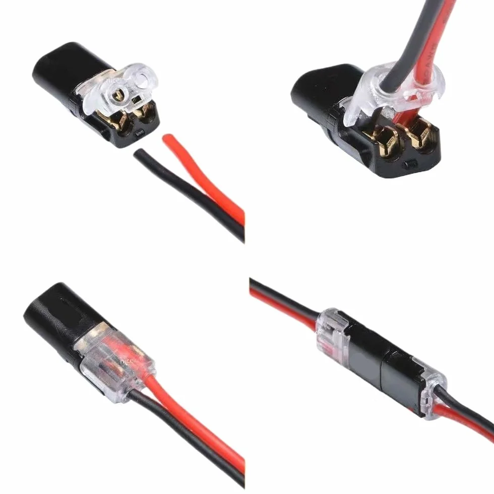 10 20 szt. 2-pinowe złącze wtykowe do szybkiego łączenia kabli elektrycznych zaciski zaciskowe do przewodów okablowania 22-20A+WG złącze samochodowe (20 szt.)