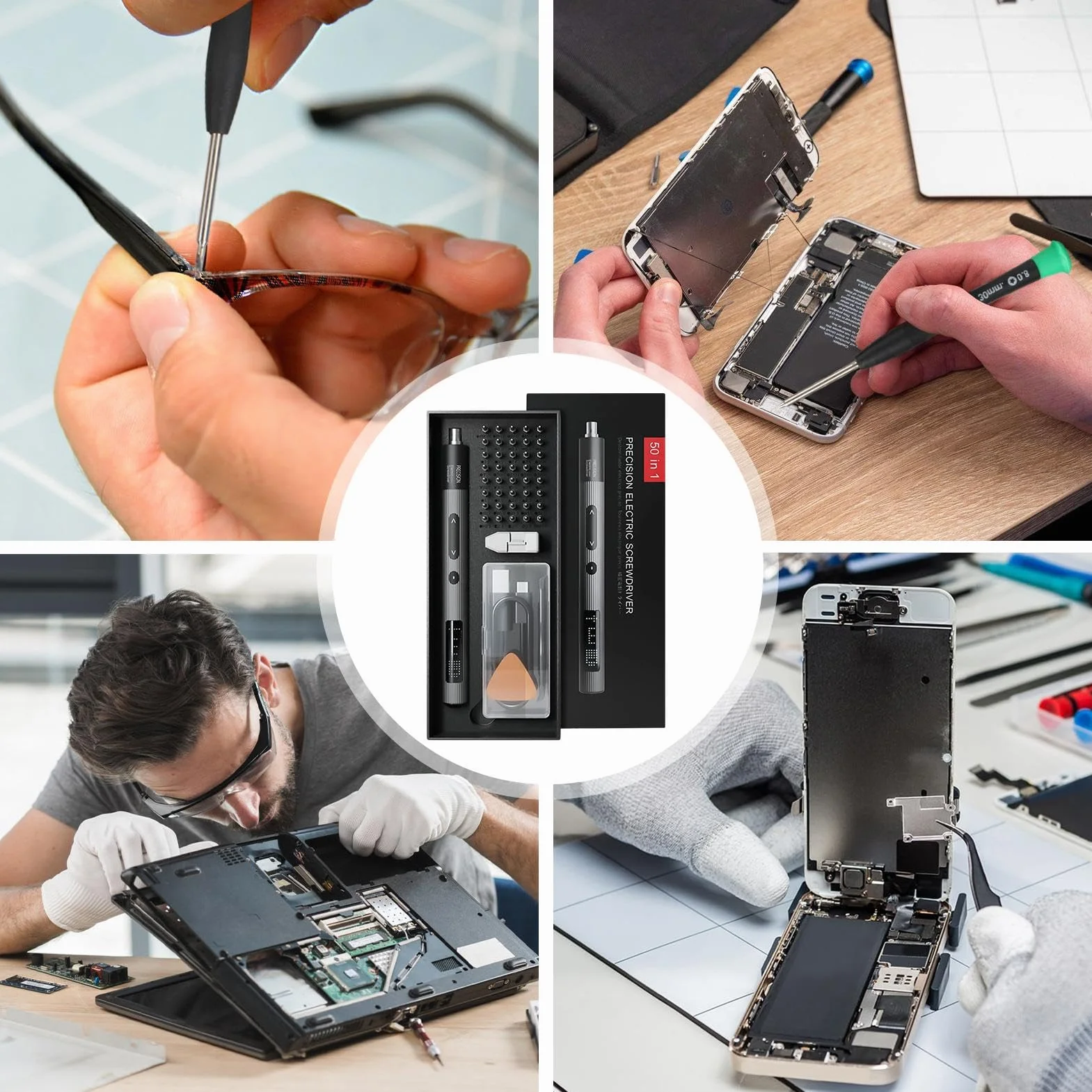 Electric Screwdriver Bit Kit, 3 ustawienia obrotowego, zestaw narzędzi do naprawy elektroniki, zestaw śrub do naprawy telefonu, narzędzia do naprawy aparatu, zestaw do naprawy laptopa,
