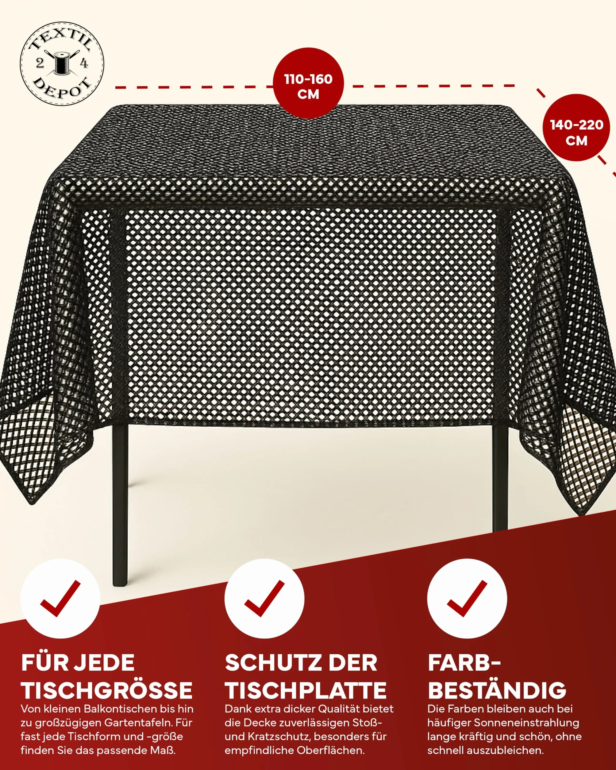 Obrus ogrodowy okrągły 140 cm zielony antypoślizgowy piankowy