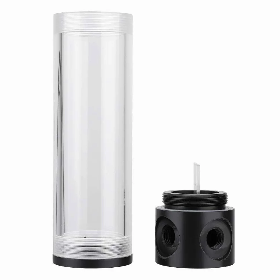 Wakects Odporny na Wysokie Temperatury Zbiornik Chłodzony wodą, Cylindryczny Zbiornik na wodę z Gwintem G1/4, do Chłodzenia Komputera DIY (190MM)