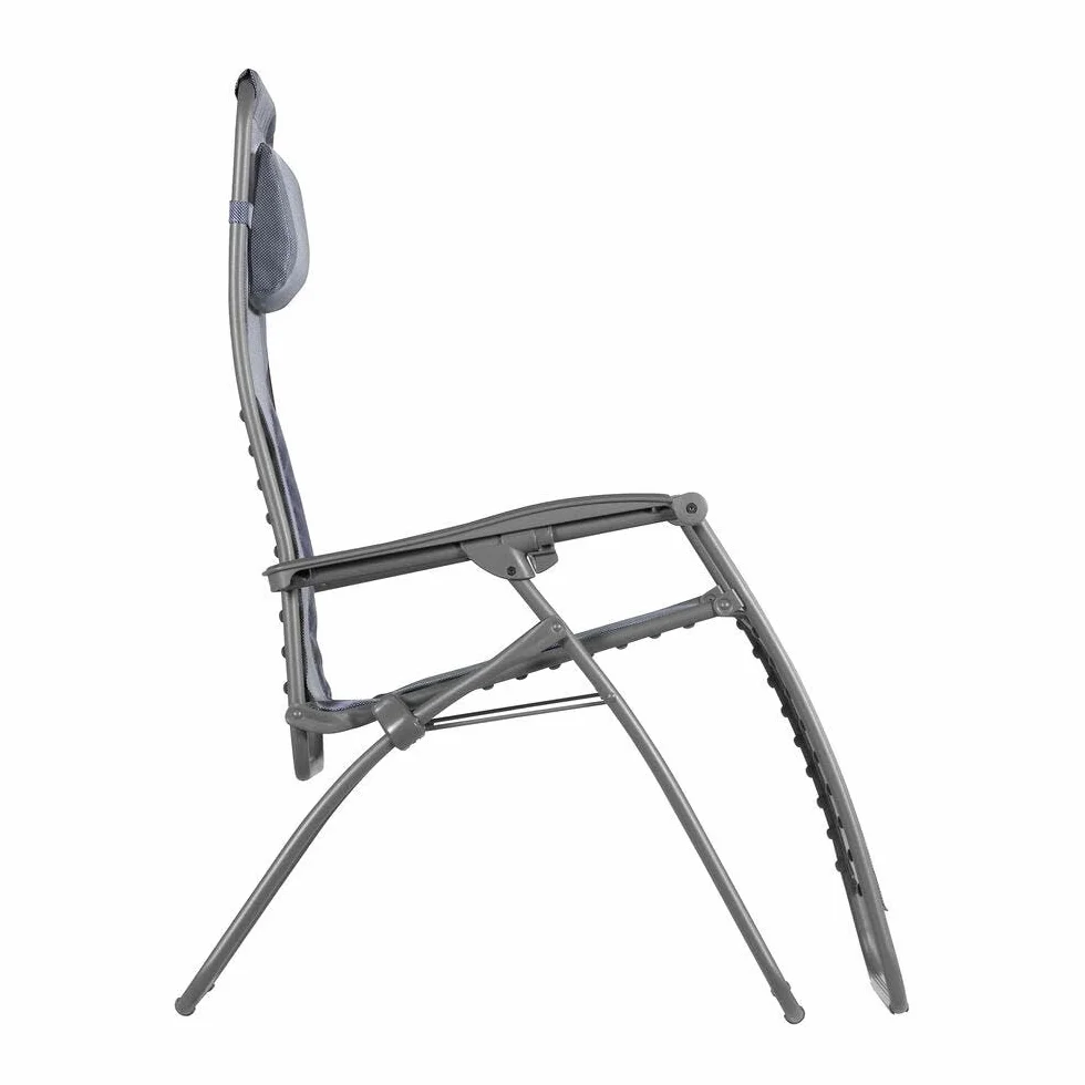 Lafuma MOBILIER Relaksyjny RSXA Clip, Batyline Ocean, stal tytanowa