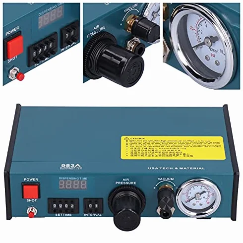 Półautomatyczna Maszyna do Dozowania Kleju Wyświetlacz Cyfrowy Dozownik Kleju w Płynie Obsługa Półautomatyczna/ręczna(AC220V EU Plug)