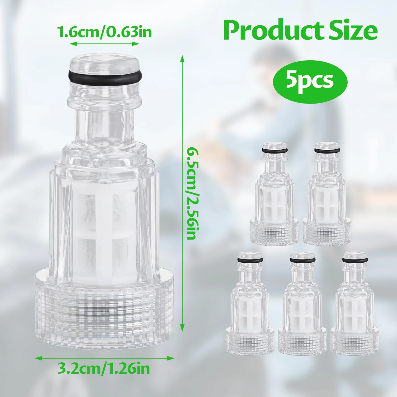 5 sztuk filtrów wody, filtr myjki wysokociśnieniowej, akcesoria do myjki wysokociśnieniowej, filtr wlotu wody 3/4, filtr do myjki ciśnieniowej do ogrodu i nawadniania