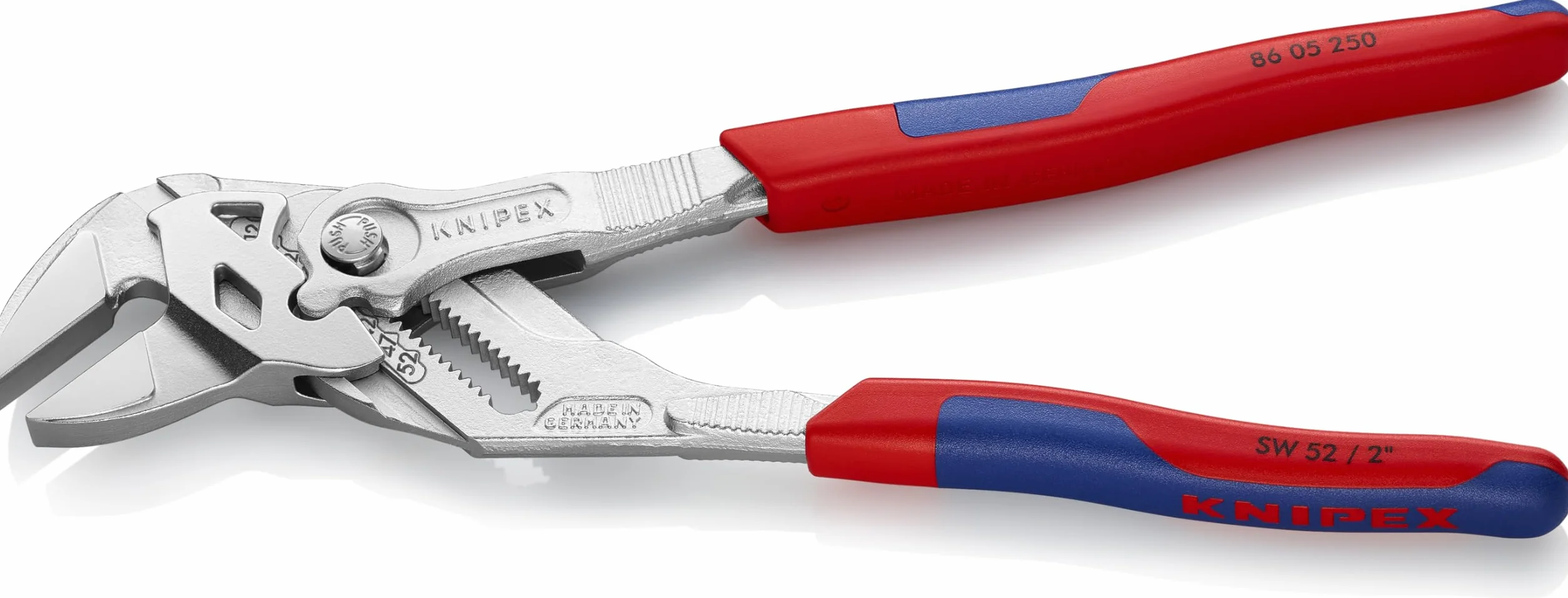 Knipex 86 05 250 - szczypce (złącze ślizgowe, stal chromowo-wanadowa, plastik, niebieski/czerwony)