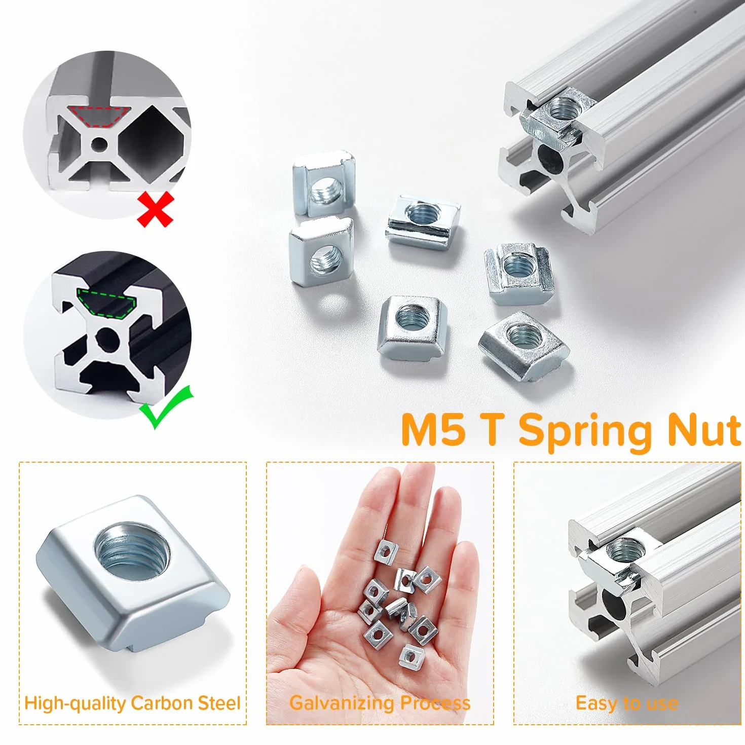 30 Sztuk 20 Series M5 Nakrętka z Rowkiem T, Nakrętki Ślizgowe T, Nakrętka z Młotkowym T-Slot, do Szczeliny 6 mm 2020 2040 2060 Aluminiowy Profil Wytłaczany