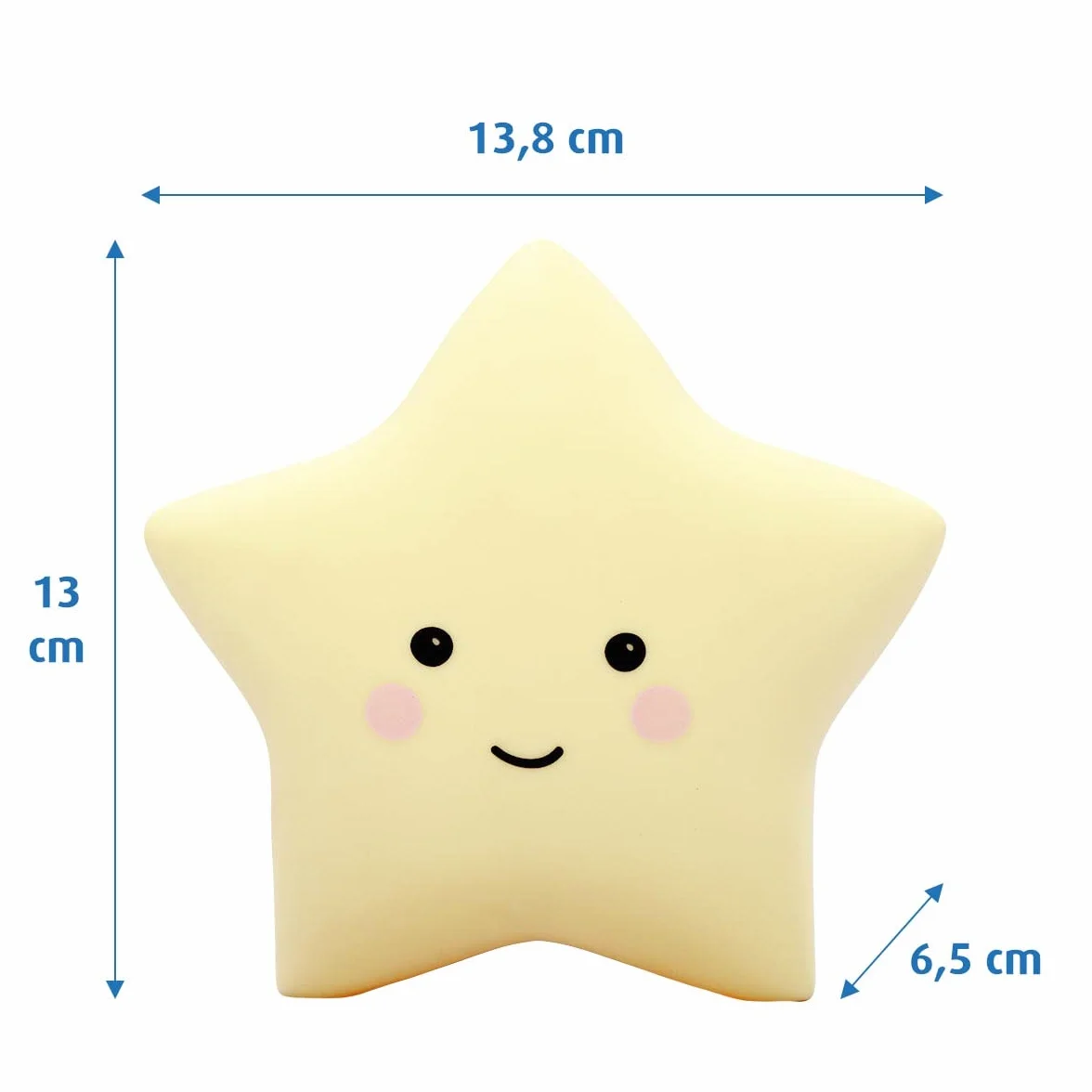 Reer lumilu Sweet Dreams Star, słodka lampka nocna z gwiazdami, wspaniały prezent na chrzest, prezent urodzinowy dla chłopców i dziewczynek, żółty, 52265