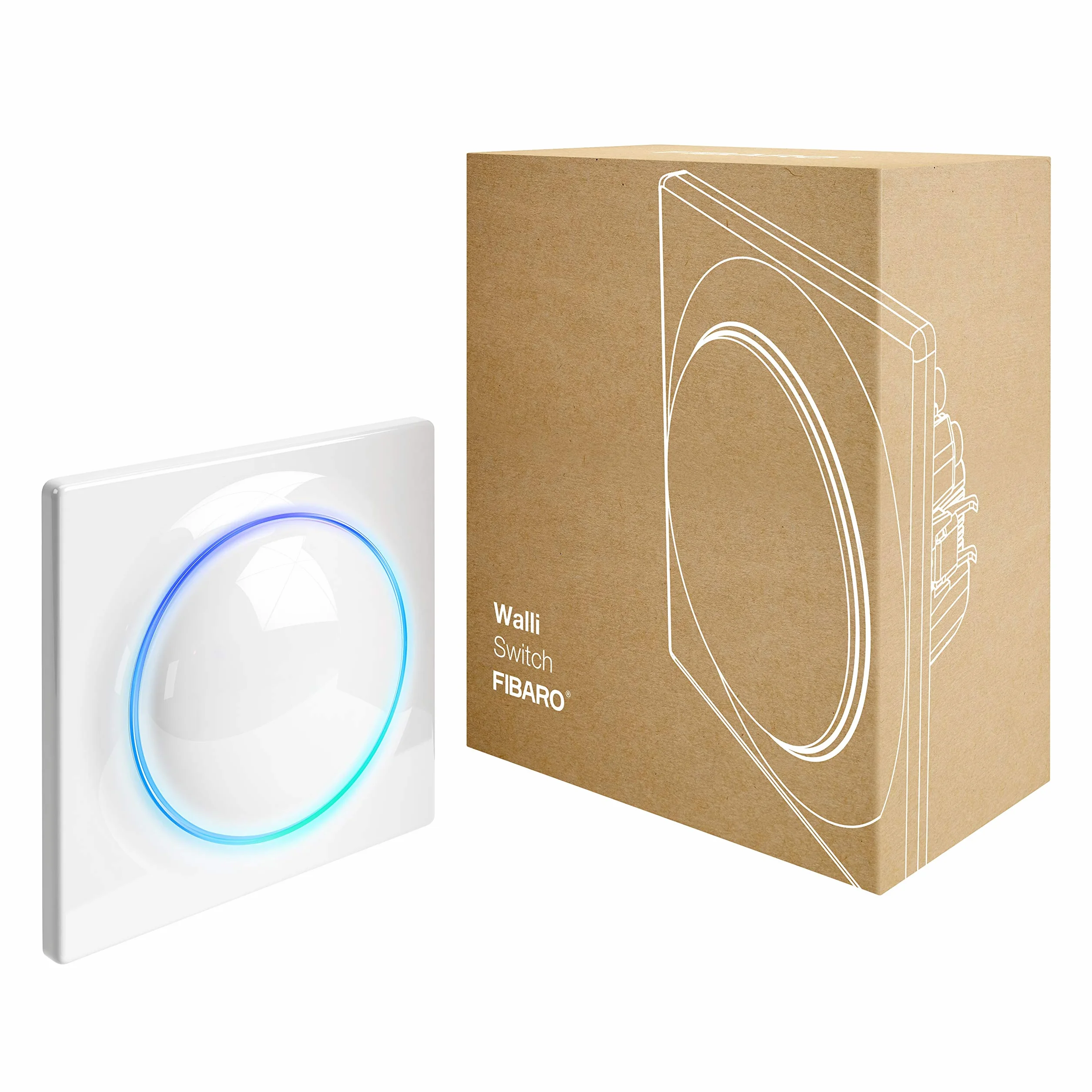 FIBARO Walli Switch/Z-Wave Plus flush-mounted relay switch, wireless on-off trigger, FGWDSEU-221