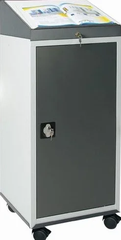 Szafka narzędziowa z pultem 1310 x 500 x 500 mm zamykana 1 szuflada / 2 półki szary/szary