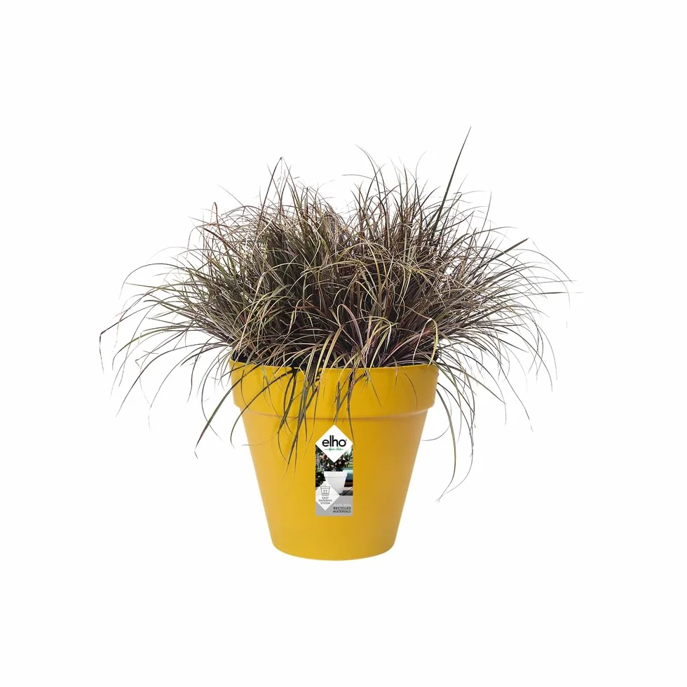 Elho Loft Urban Round 20 doniczka na zewnątrz Ø 19.3 x H 17.5 cm żółty ochra