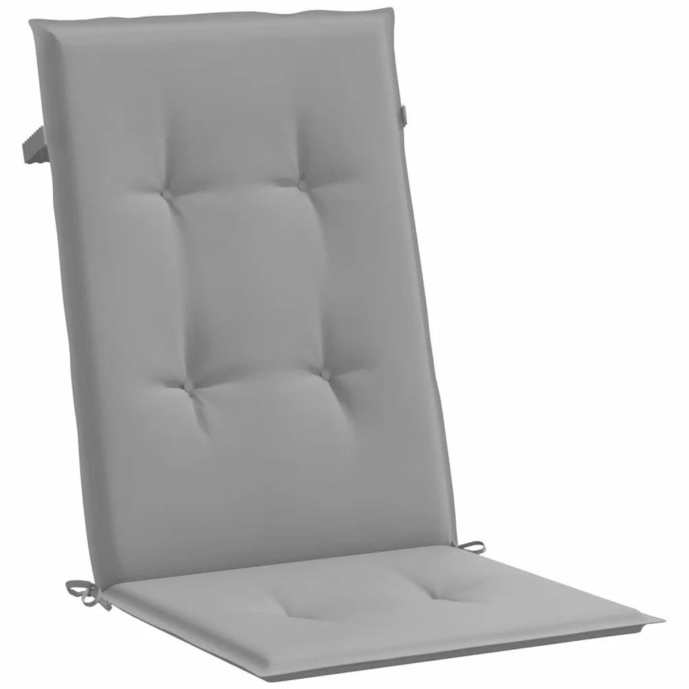 vidaXL Poduszki na krzesła ogrodowe 4 szt. 120x50x3 cm szare