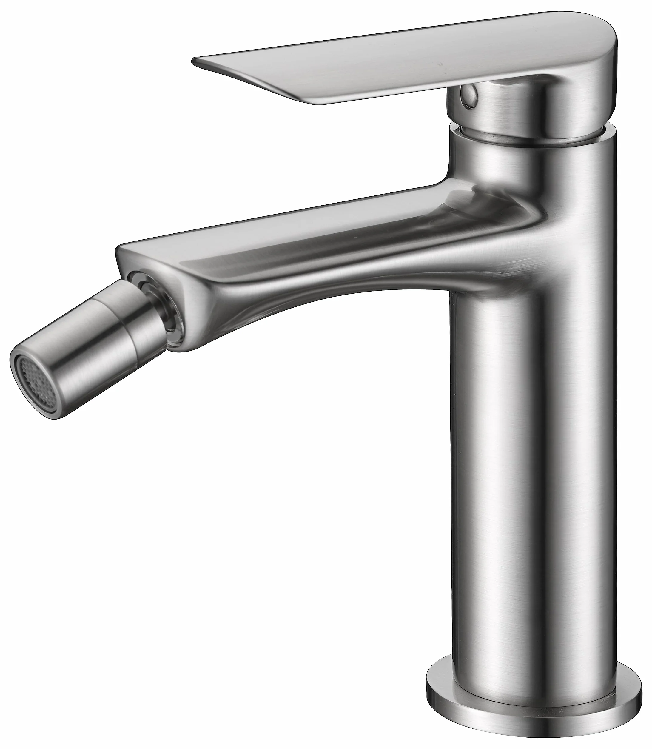 IMEX kran bidetowy, bateria bidetowa, bateria bidetowa, bateria bidetowa z mieszaczem ciepłej i zimnej wody, bateria Bidet, łatwa instalacja, seria Ural, kolor niklowany