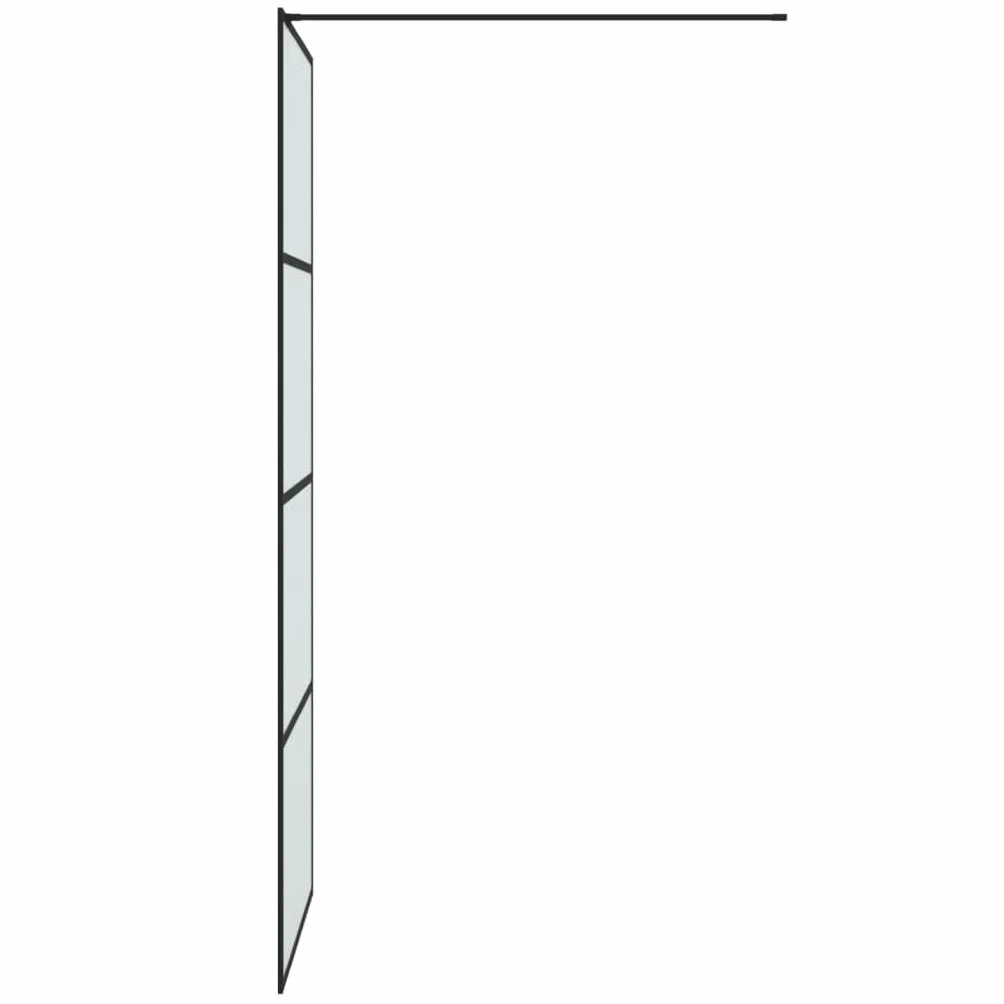 Fengshui Ścianka prysznicowa Walk-In czarna 80 x 195 cm ESG matowa | 5 mm szkło bezpieczne ESG, aluminiowa rama, regulowany profil, instrukcja montażu w zestawie