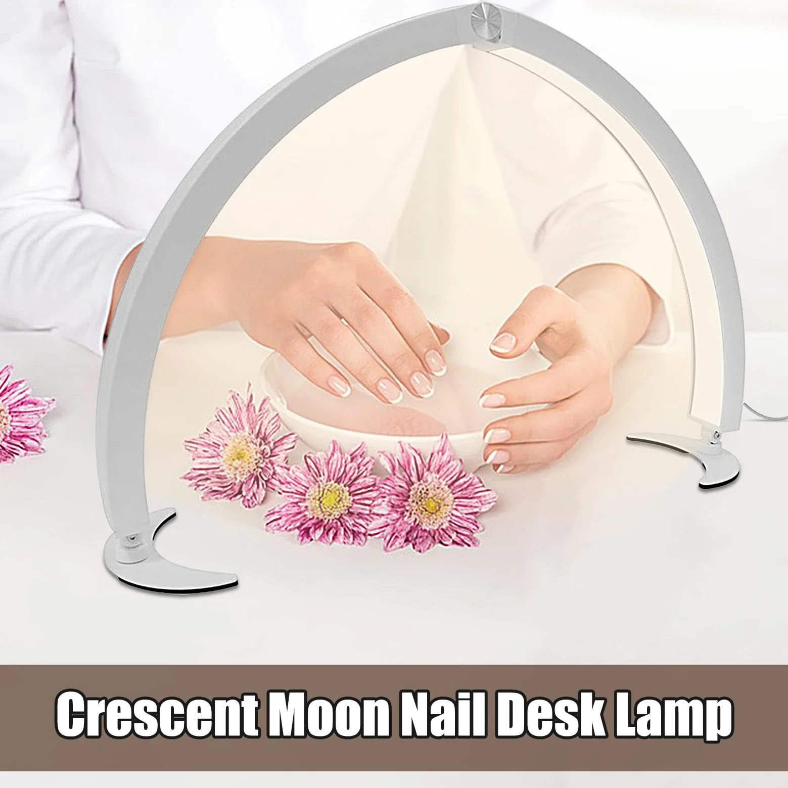 Lampa do paznokci na biurko Łukowata regulowana 40 W | Lampa do Manicure do Salonu Kosmetycznego Dla Dziewczyny Żony Przyjaciółki Siostry W Podróży Dom Wnętrz Szkoła Plener