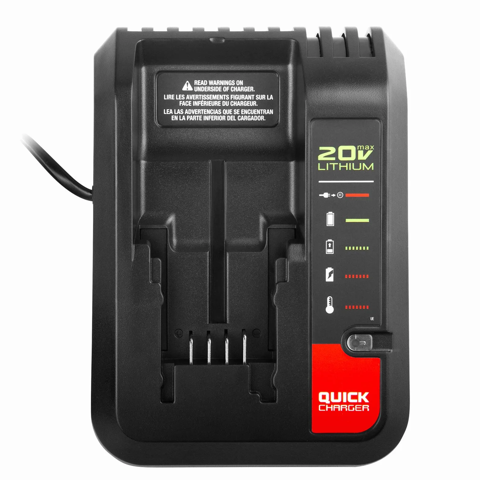 Quick Charger [for Porter-Cable 20V MAX] & [for Black+Decker 20V MAX] Lithium Battery PCC680L PCC681L PCC682L PCC685LP PCC699L and Battery LBXR20 LBXR2020 LBX4020