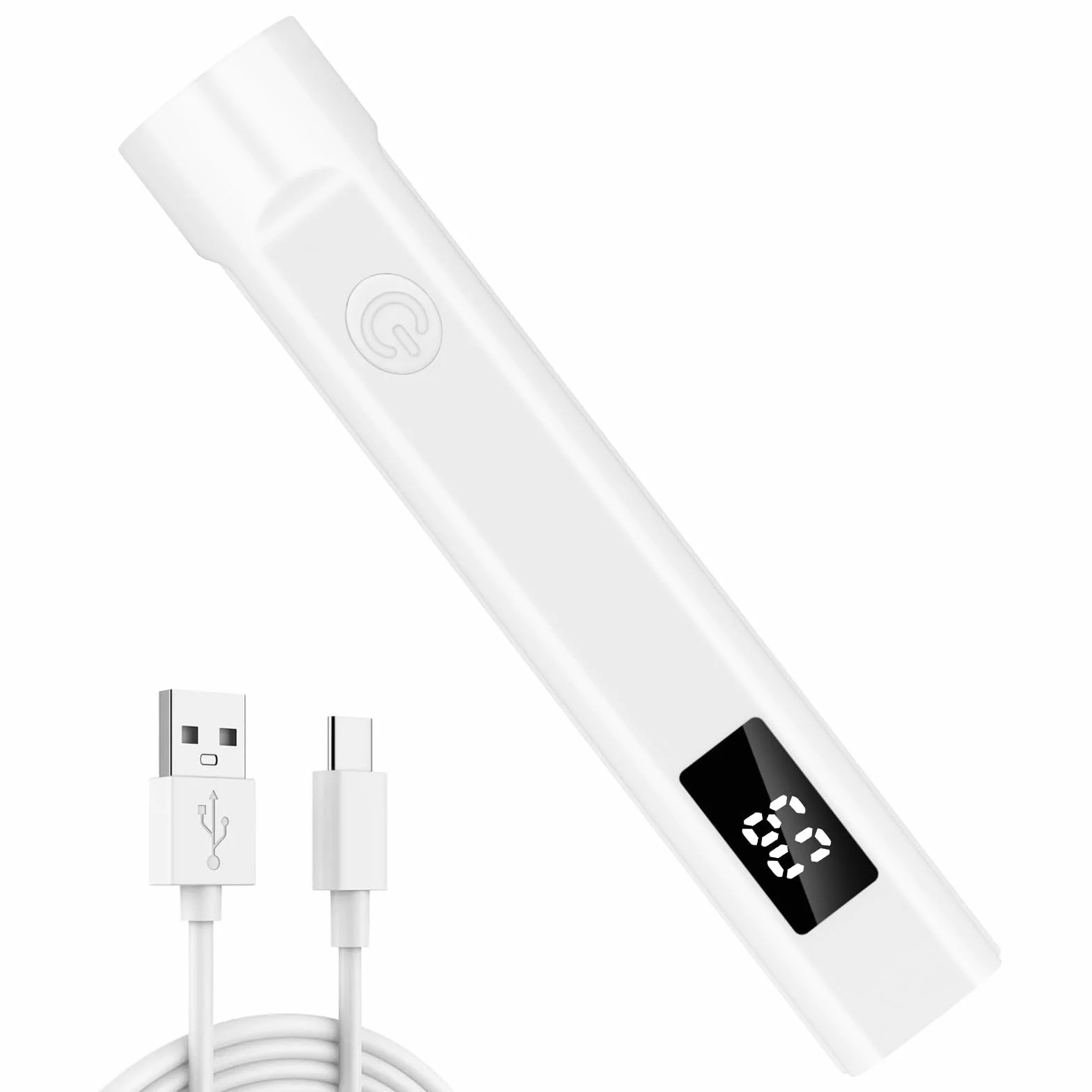 LOPHE przenośna lampa UV do paznokci, mała lampa UV do paznokci żelowych, ładowalna lampa do paznokci USB z ekranem LED i timerem 10s 30s 60s, przenośna latarka LED do paznokci, prezent dla kobiet do