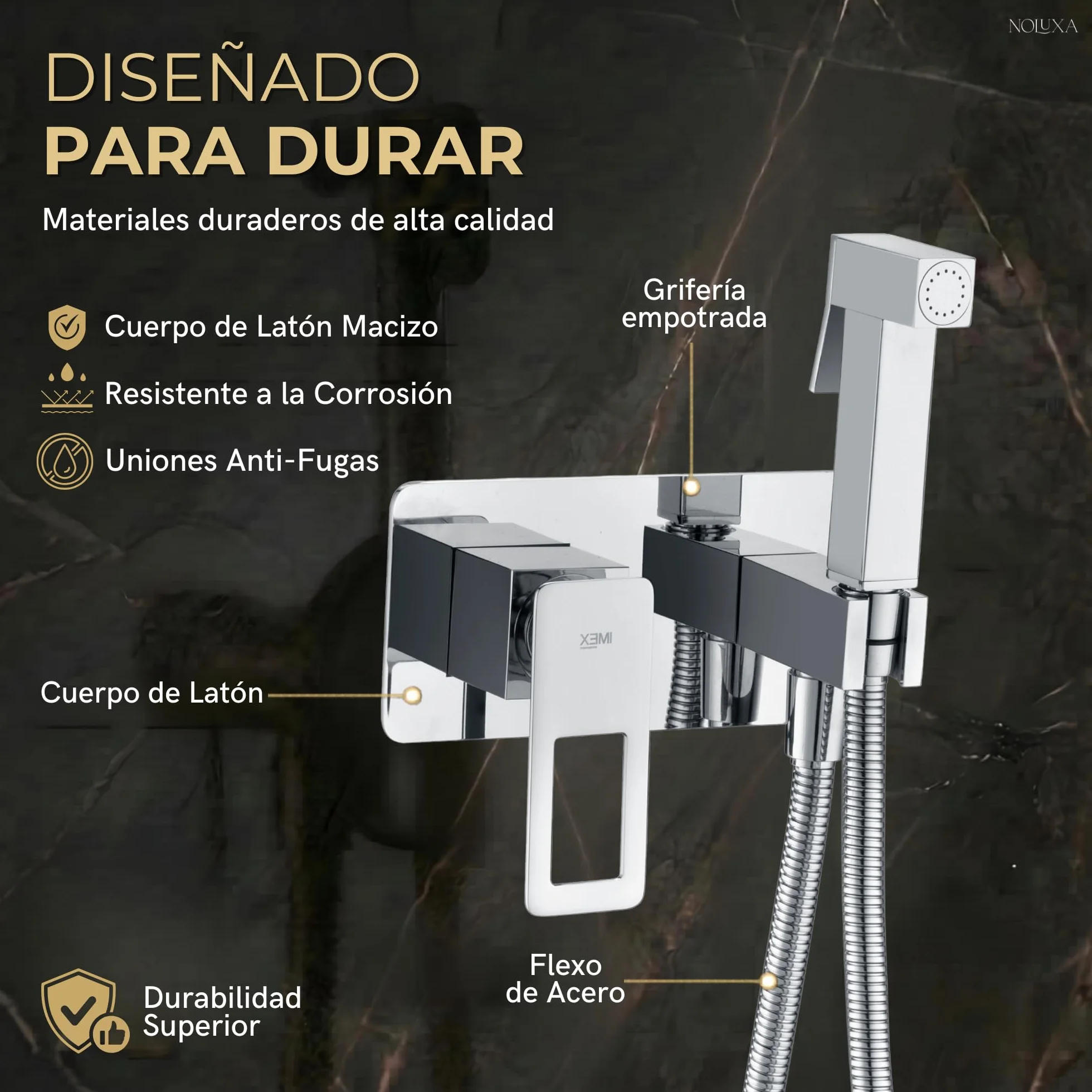 IMEX kran bidetowy, bateria bidetowa, bateria bidetowa, bateria bidetowa z mieszaczem ciepłej i zimnej wody, bateria Bidet, łatwa instalacja, seria szwedzka, kolor chrom