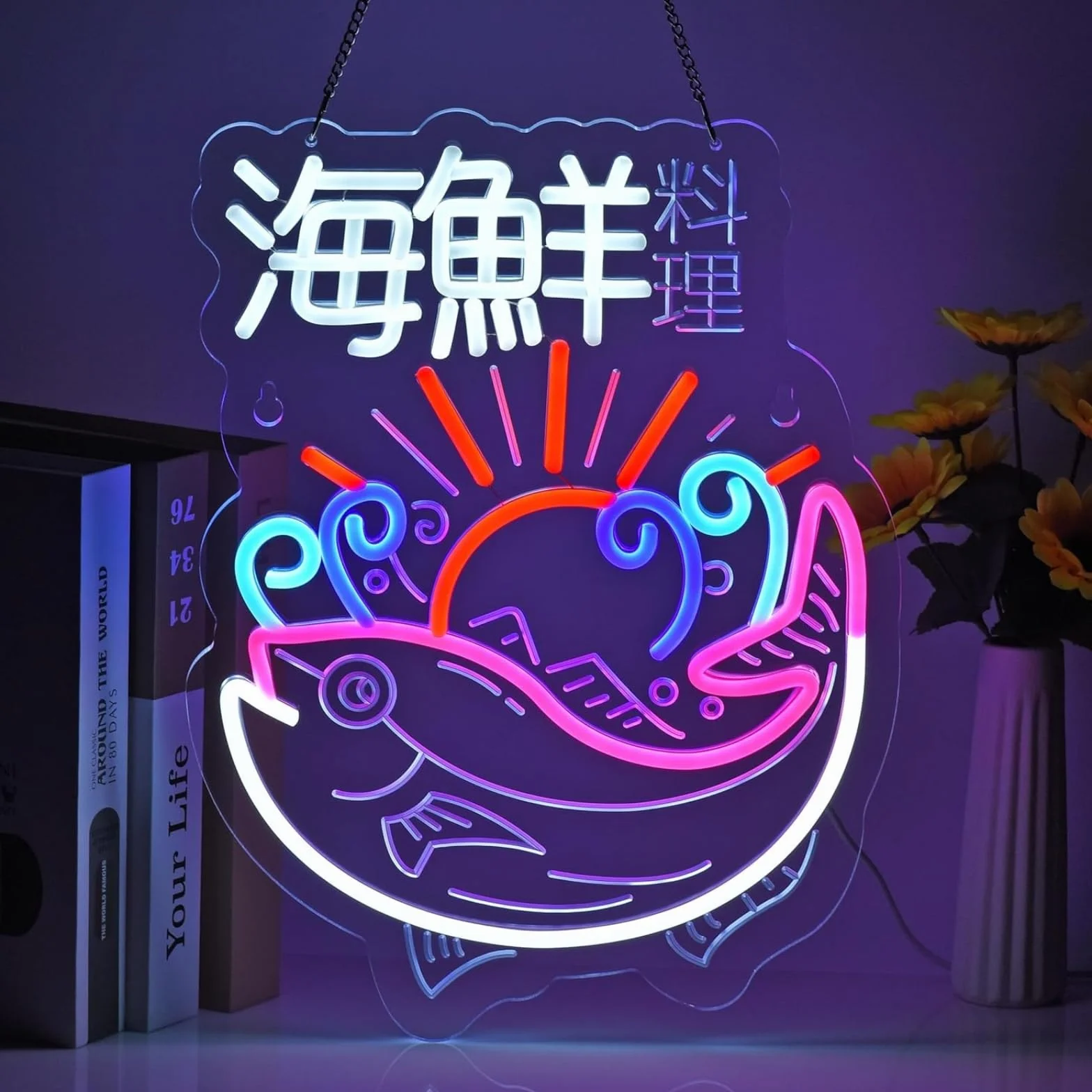 Kolorowe neonowe znaki LED z japońskimi daniami Ramen, Sushi, Dumpling, lampka dekoracyjna, świetlne znaki do sklepu z deserami, restauracji, baru, kuchni, domu, dekoracja ścienna