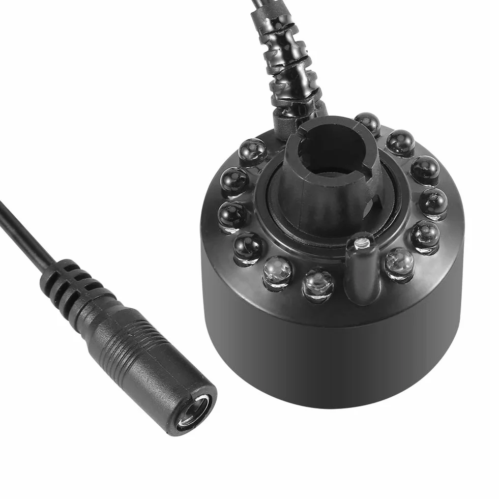 Hztyyier Nawilżacz powietrza z 12 diodami LED, fontanna wodna, atomizer, wtyczka UE