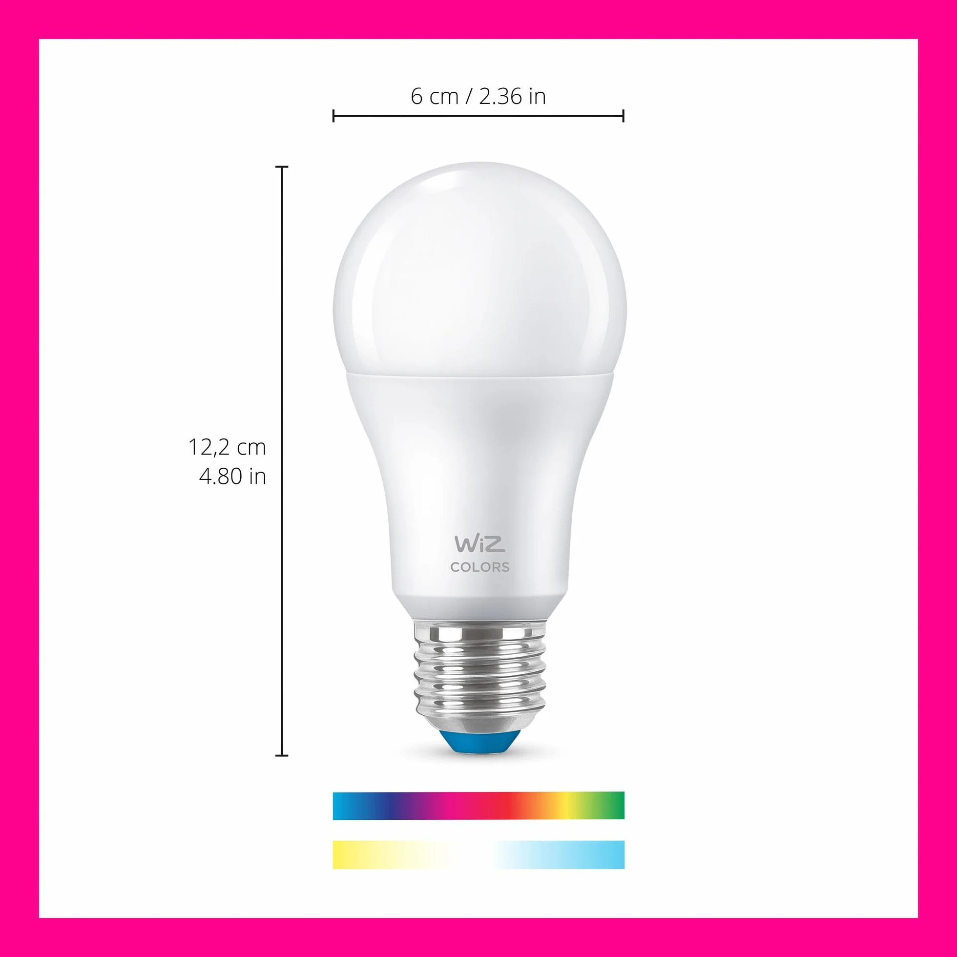 WiZ Wi-Fi BLE 60W A60 E27 822-65 RGB 1PF/6