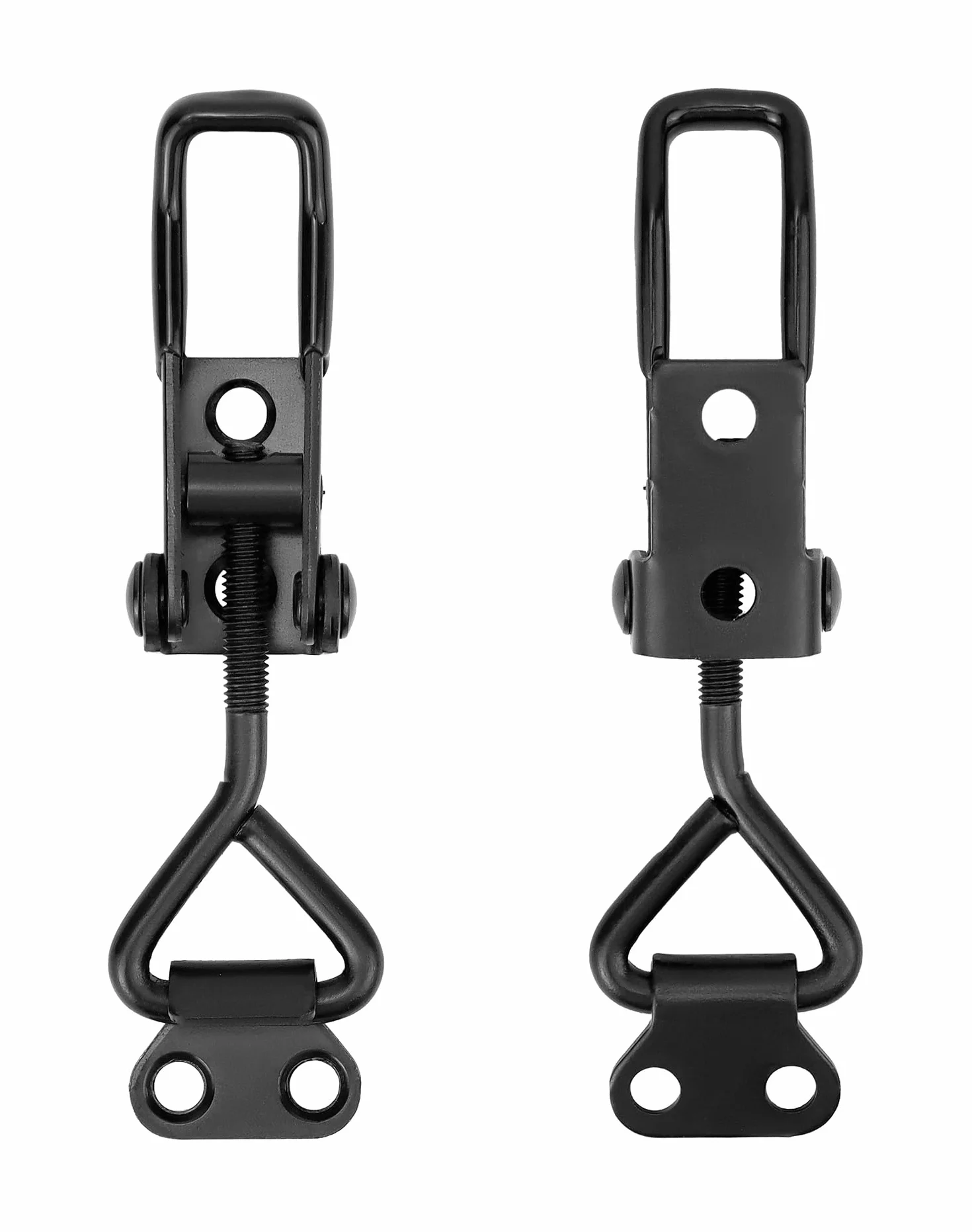 QWORK® 4szt. Zatrzask w kolorze czarnym, mocny zatrzask ze stali węglowej do pudełek, szafek w bagażniku - 95 mm