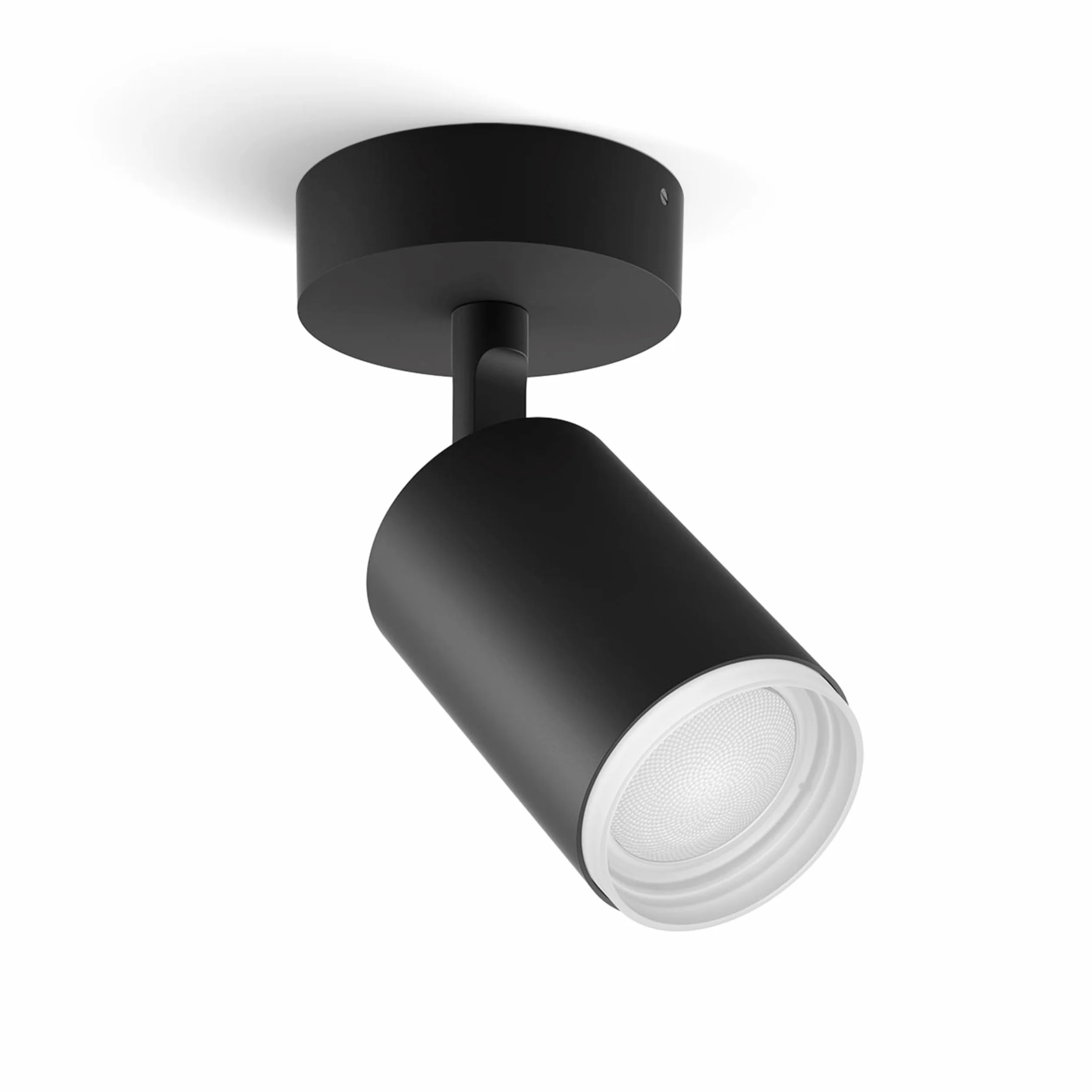 Philips Hue White & Colour Ambiance Fugato Spot 1 flg. zwart 1x350lm, dimbaar, 16 miljoen kleuren, bedienbaar za pośrednictwem aplikacji, kompatybilny z Amazon Alexa (Echo, Echo Dot)