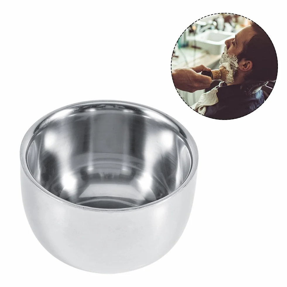 0, Miska do golenia ze stali nierdzewnej, Asixx Durable Męski uchwyt na mydło do golenia ze stali nierdzewnej Cream Cup miska naczynia miska duża miska łatwe tworzenie piany, 1