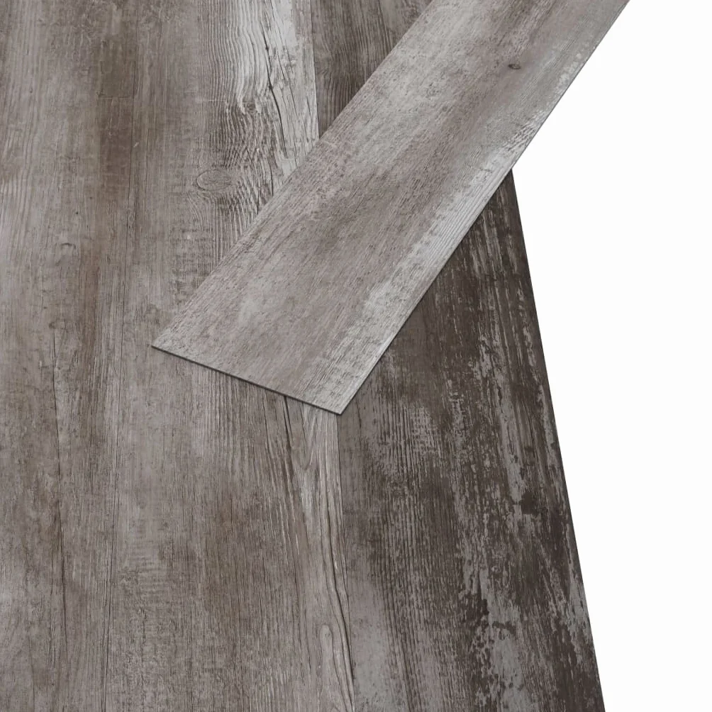 vidaXL Panele podłogowe PVC, 5,02 m², 2 mm, samoprzylepne, matowy brąz
