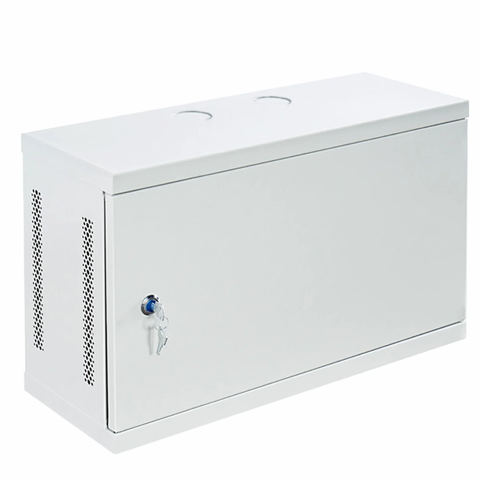 Zewnętrzna Skrzynka Elektryczna, Szafa Sieciowa dla Mediów Strukturalnych, Bezpieczna i Praktyczna z Zamkiem i Wyjściem Kabla(55x12x35 cm/21.7x4.7x13.8 in)