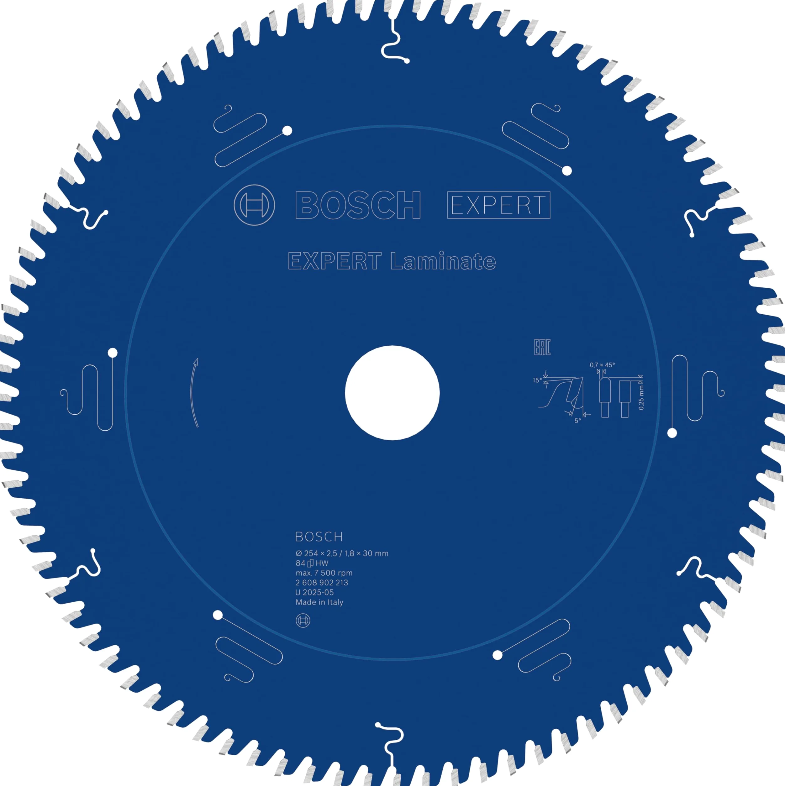Bosch 1x Tarcza pilarska EXPERT Laminate Corded przewodowych ukośnic (do Laminat, Ø mm, Professional Akcesoria Przewodowa ukośnica tarczowa)