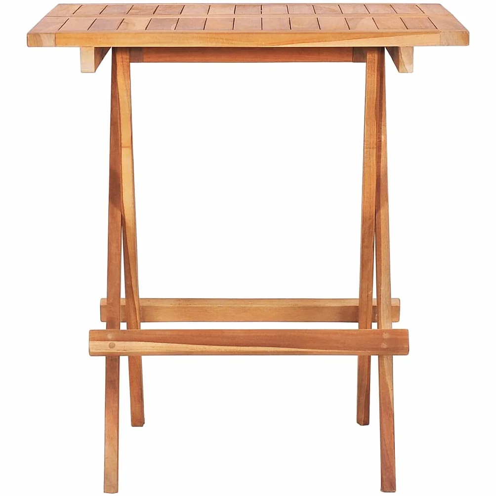vidaXL Składany stolik bistro, 60x60x65 cm, lite drewno tekowe