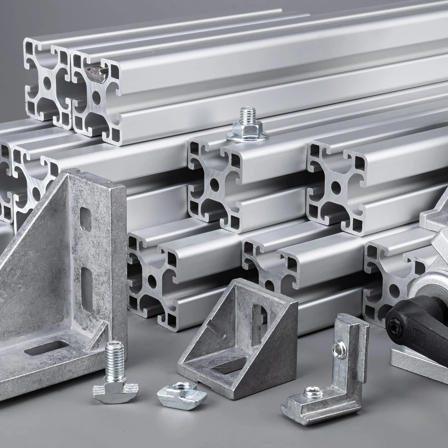 QUARKZMAN 40 sztuk śruby T-Slot, M5 x 25 mm Śruba z łbem młotkowym T Pin do profilu aluminium serii T 2020, niklowana stal węglowa, srebrny