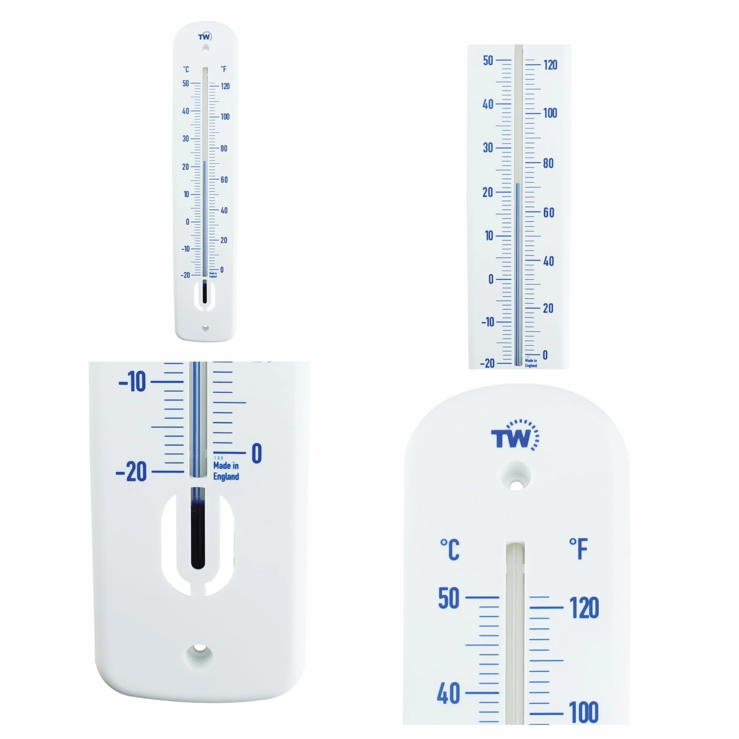 Klasyczny Termometr Zewnętrzny 380 mm Niebieski