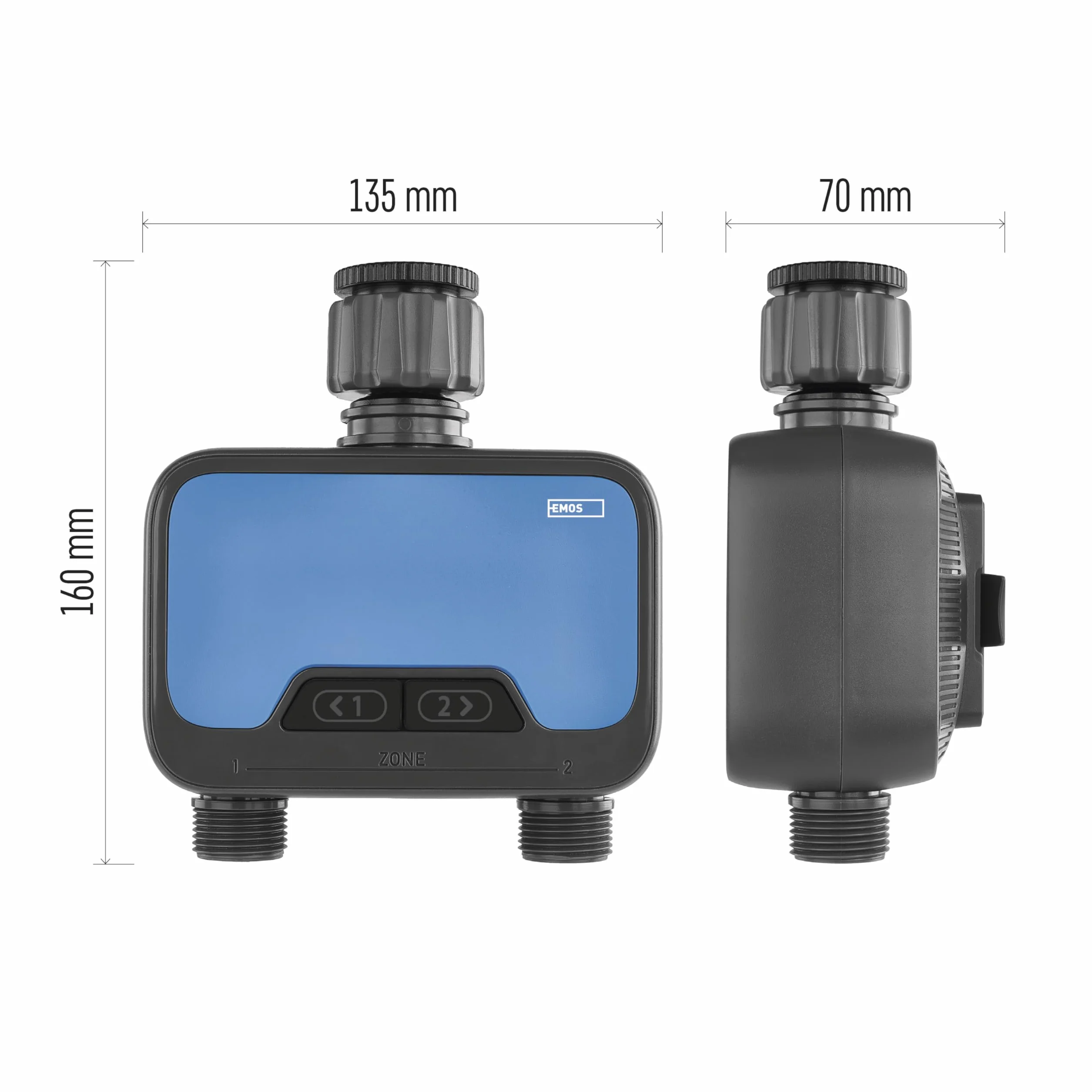 EMOS Inteligentny zegar nawadniający ZigBee 2 wyjścia 8 bar 35 l/min 1″ 3/4″