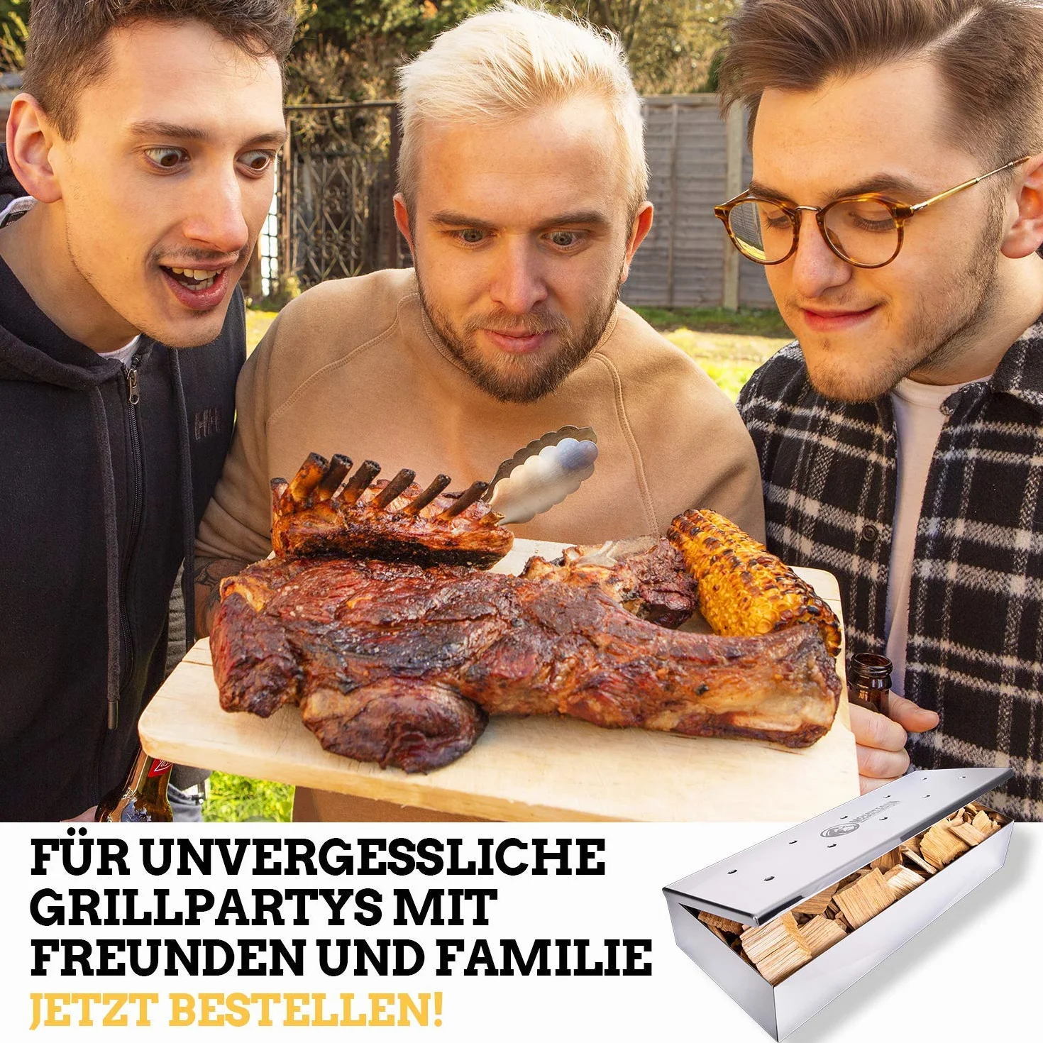 Mountain Grillers Pojemnik do wędzenia ze stali nierdzewnej do grilla