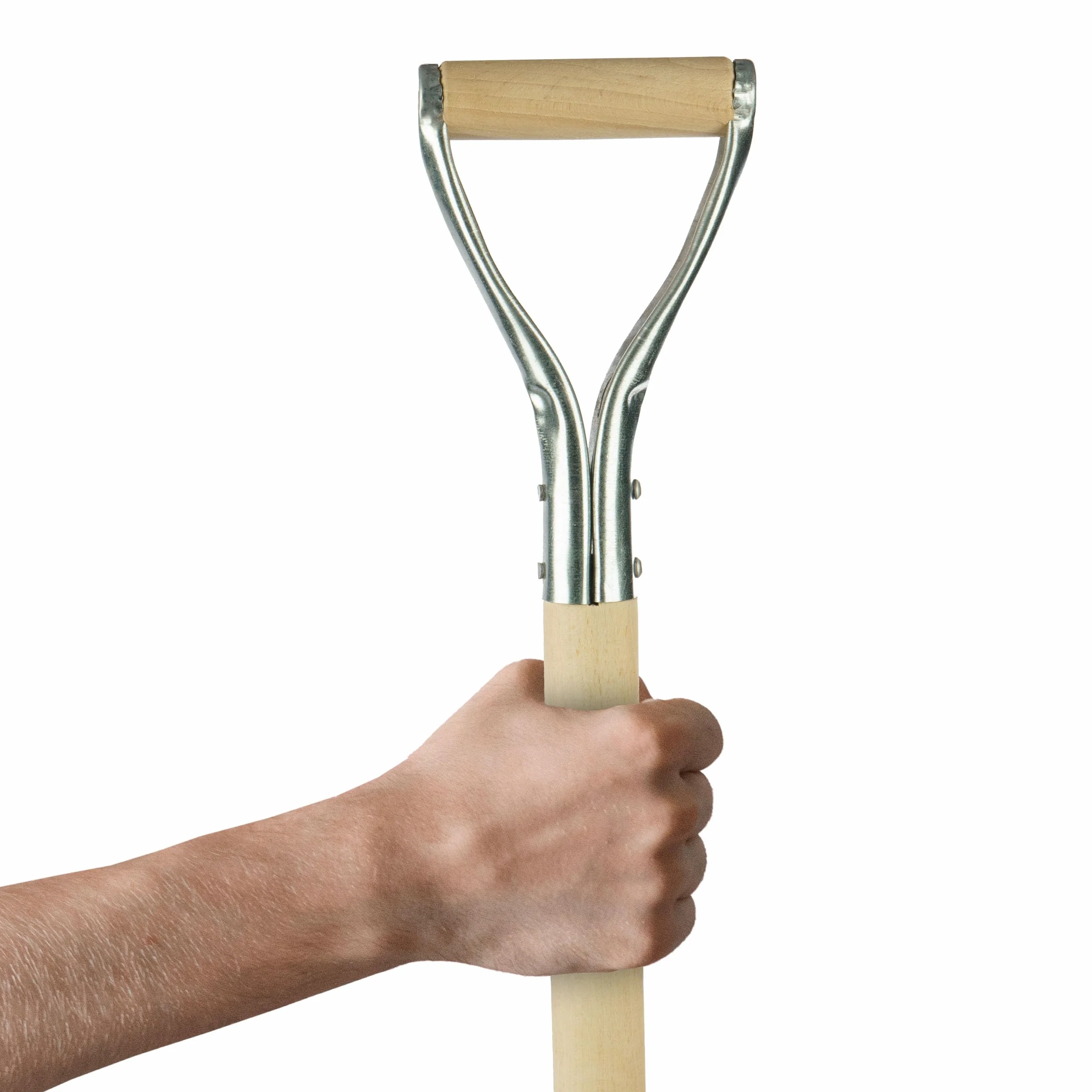 Trzonek Drewniany 95 cm do Łopaty, Szpadla z Drewna Bukowego z Uchwytem Metalowym