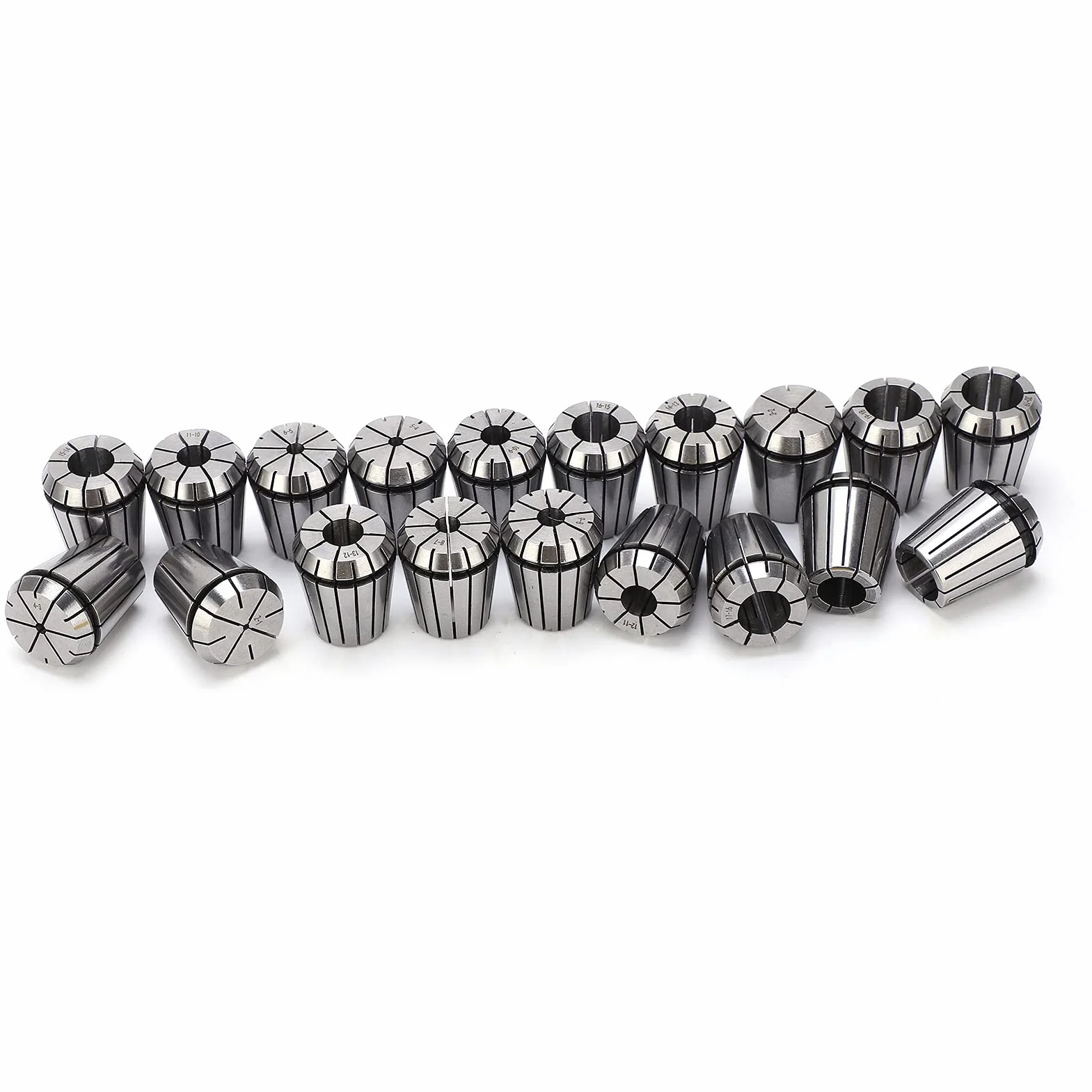Zestaw tulei zaciskowych ER32 19 - szt. 2-20 mm |Dokładne tuleje frezarskie CNC do maszyn grawerujących |Bicie 0,015 mm, konstrukcja automatycznego zwalniania