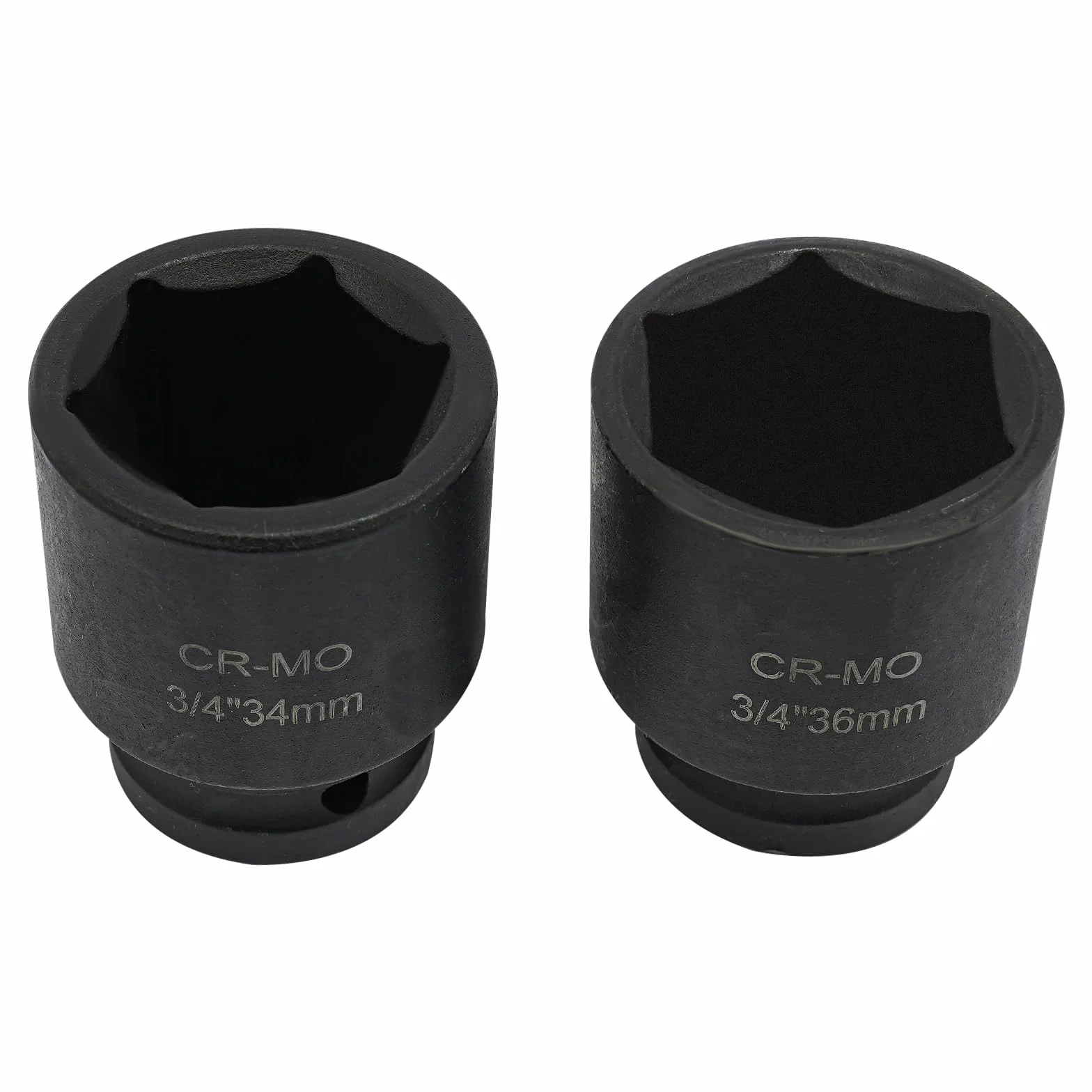 Zestaw 26-częściowy zestaw nasadek udarowych 3/4" i 1", napęd 21-65 mm, stal węglowa, zestaw z walizką do wkrętarki udarowej, warsztatu, czarno-czerwone