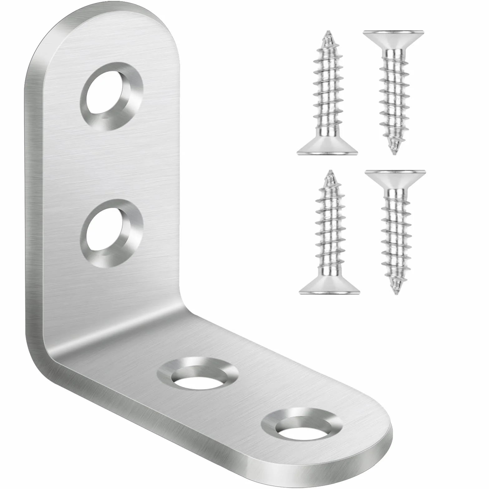 Bolatus 20 sztuk łączników kątowych 40 × 40 mm, kąt metalowy, 90 stopni, stal nierdzewna, z 80 śrubami, do stałego połączenia, stołu, krzesła, regału na książki, kątownik meblowy